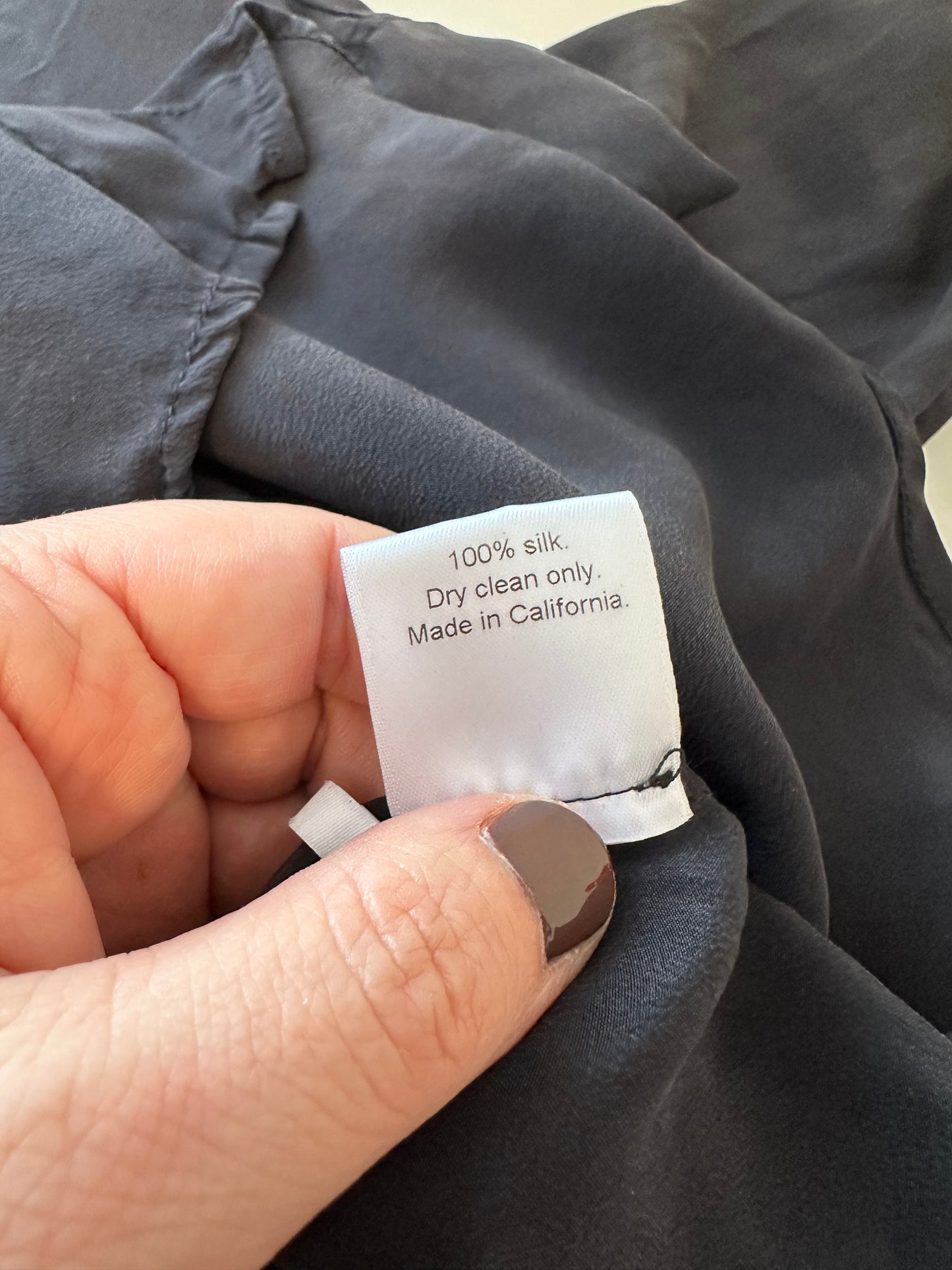 Beatrice Valenzuela Ranchera Silk Blouse with Ruffle Collar in Black | Size Small