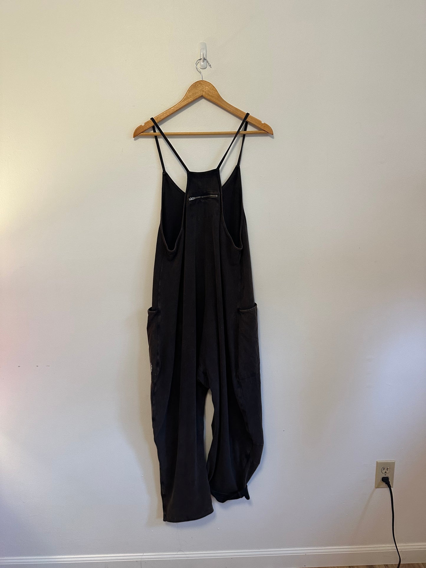 Free People x FP Movement Hot Shot Onesie in Washed Black | Size Large