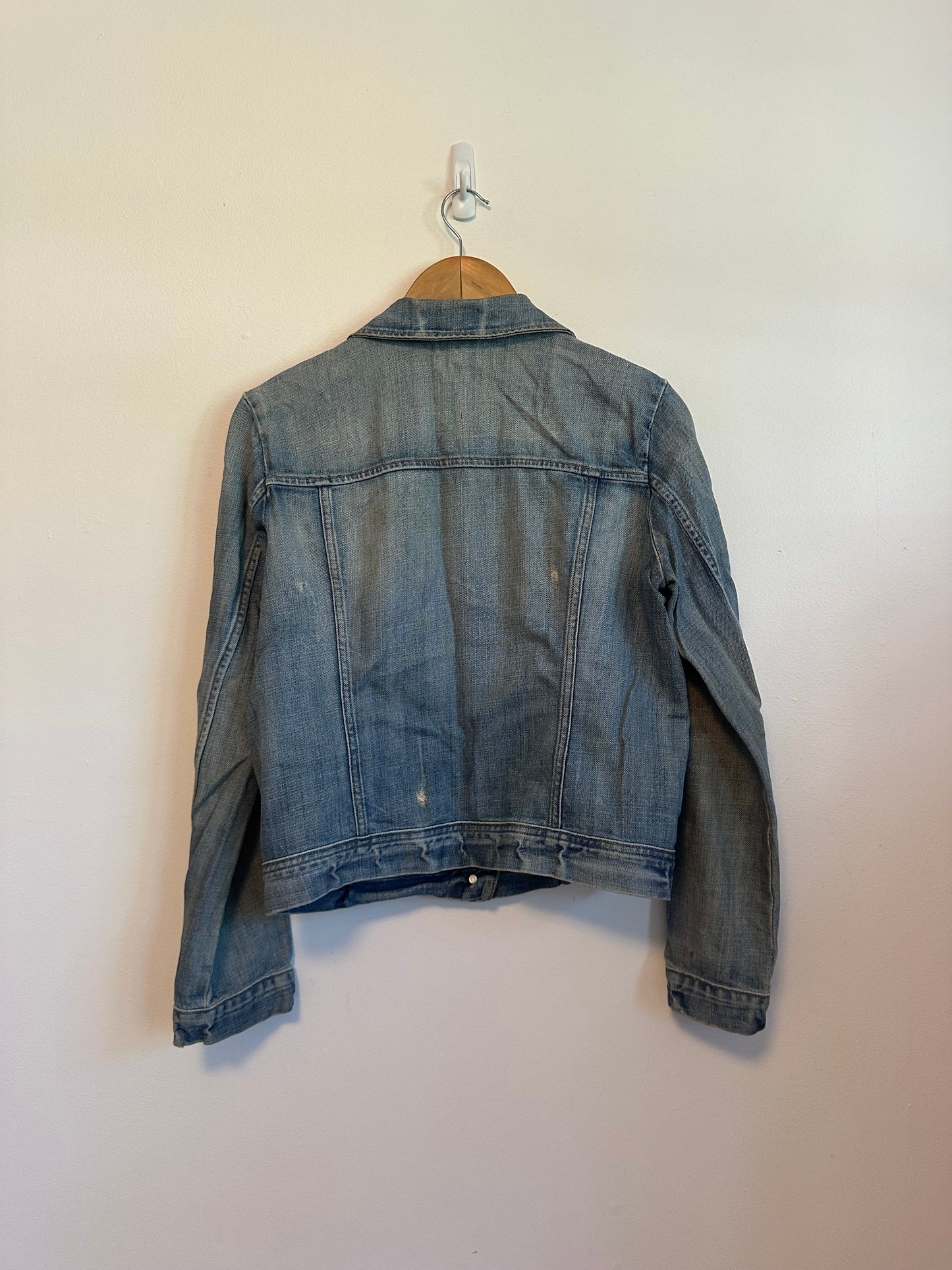 J. Crew Denim Trucker Jacket Medium Wash in Stretch Cotton | Size Small