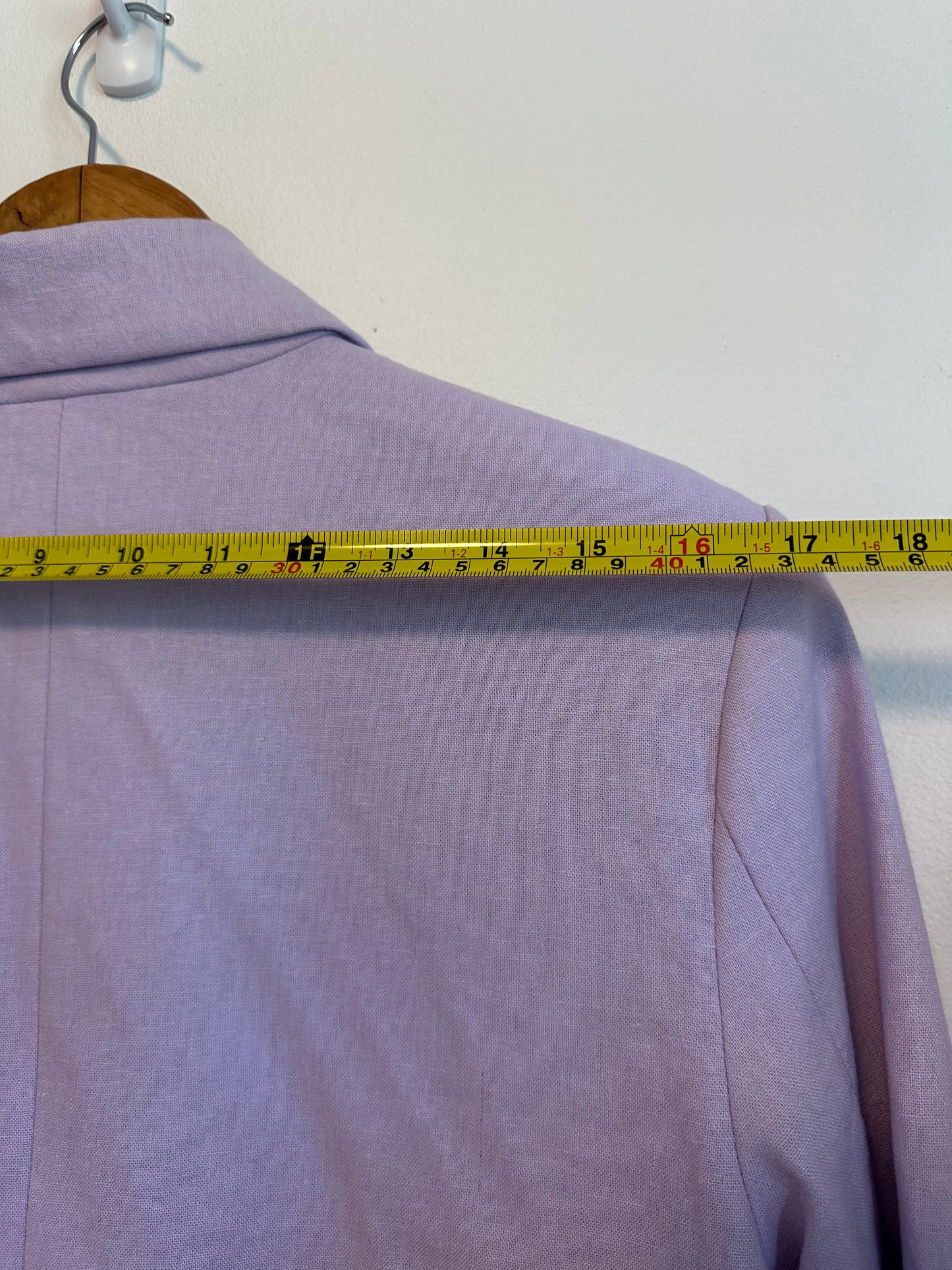 Old Navy Lavender Purple Linen Blend Double Breasted Blazer Jacket | Size Small