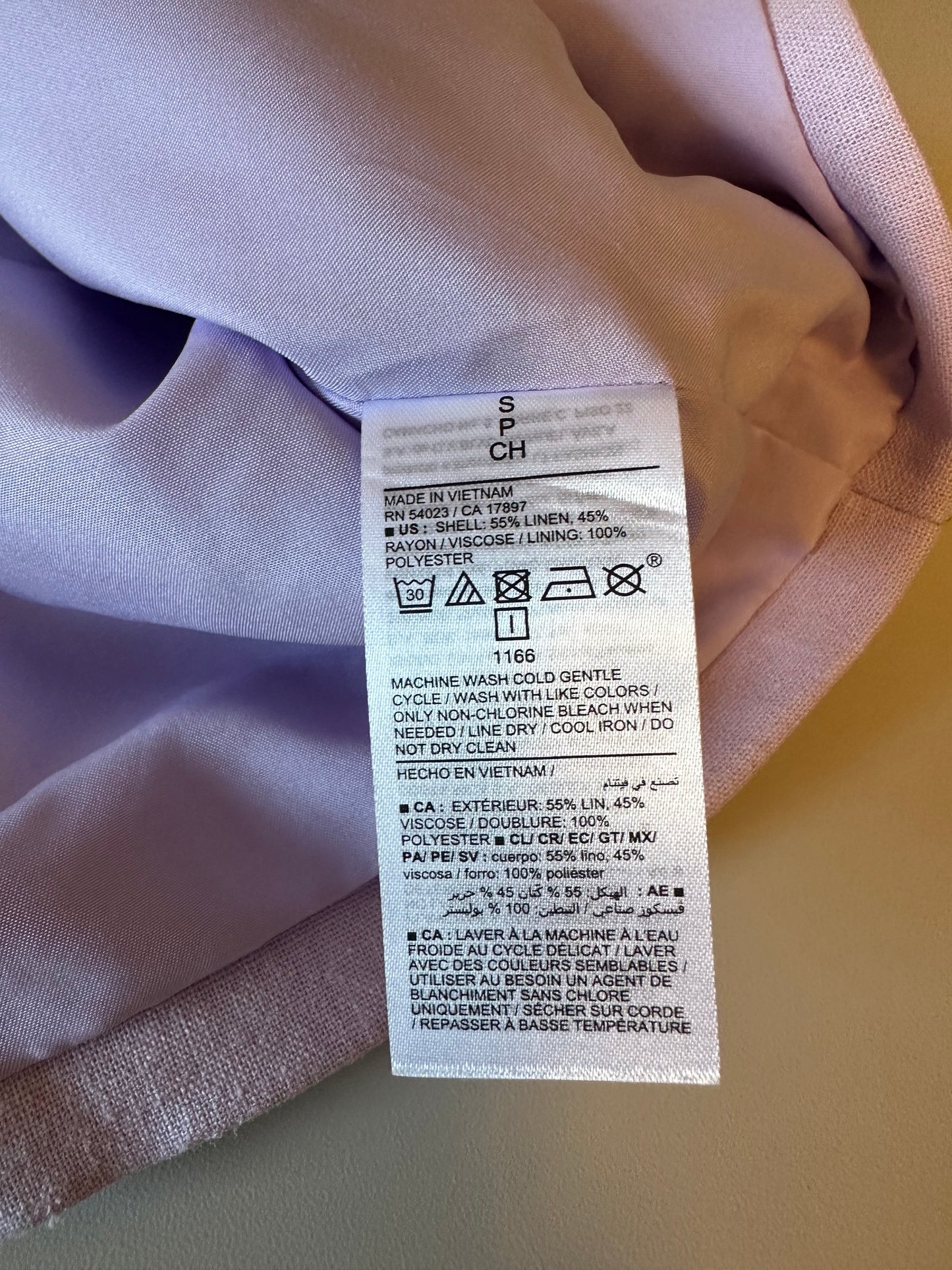 Old Navy Lavender Purple Linen Blend Double Breasted Blazer Jacket | Size Small