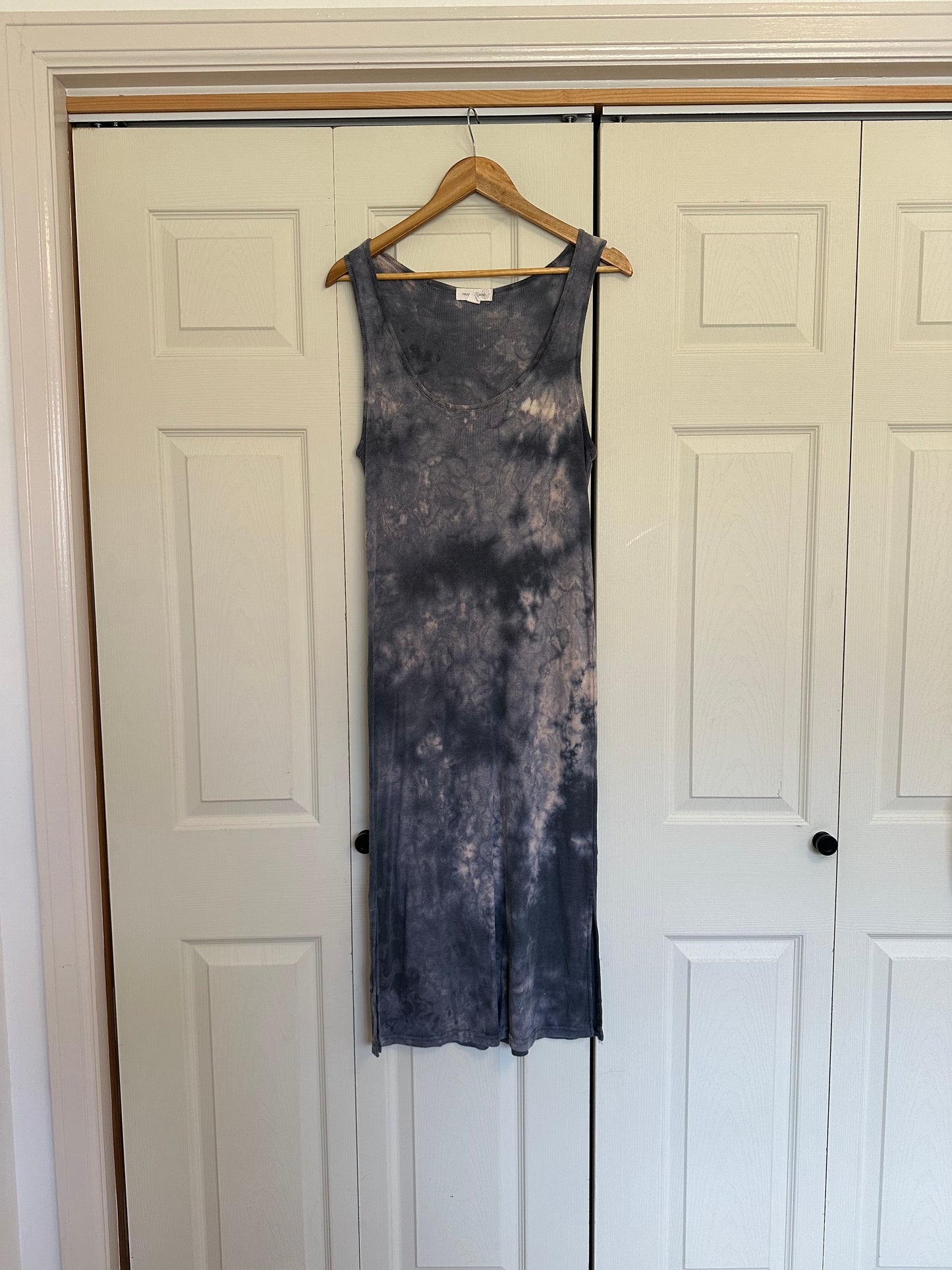 Treasure & Bond Tie Dye Ribbed Midi Tank Dress | Size Medium