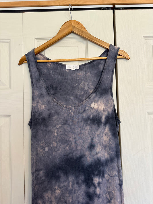 Treasure & Bond Tie Dye Ribbed Midi Tank Dress | Size Medium