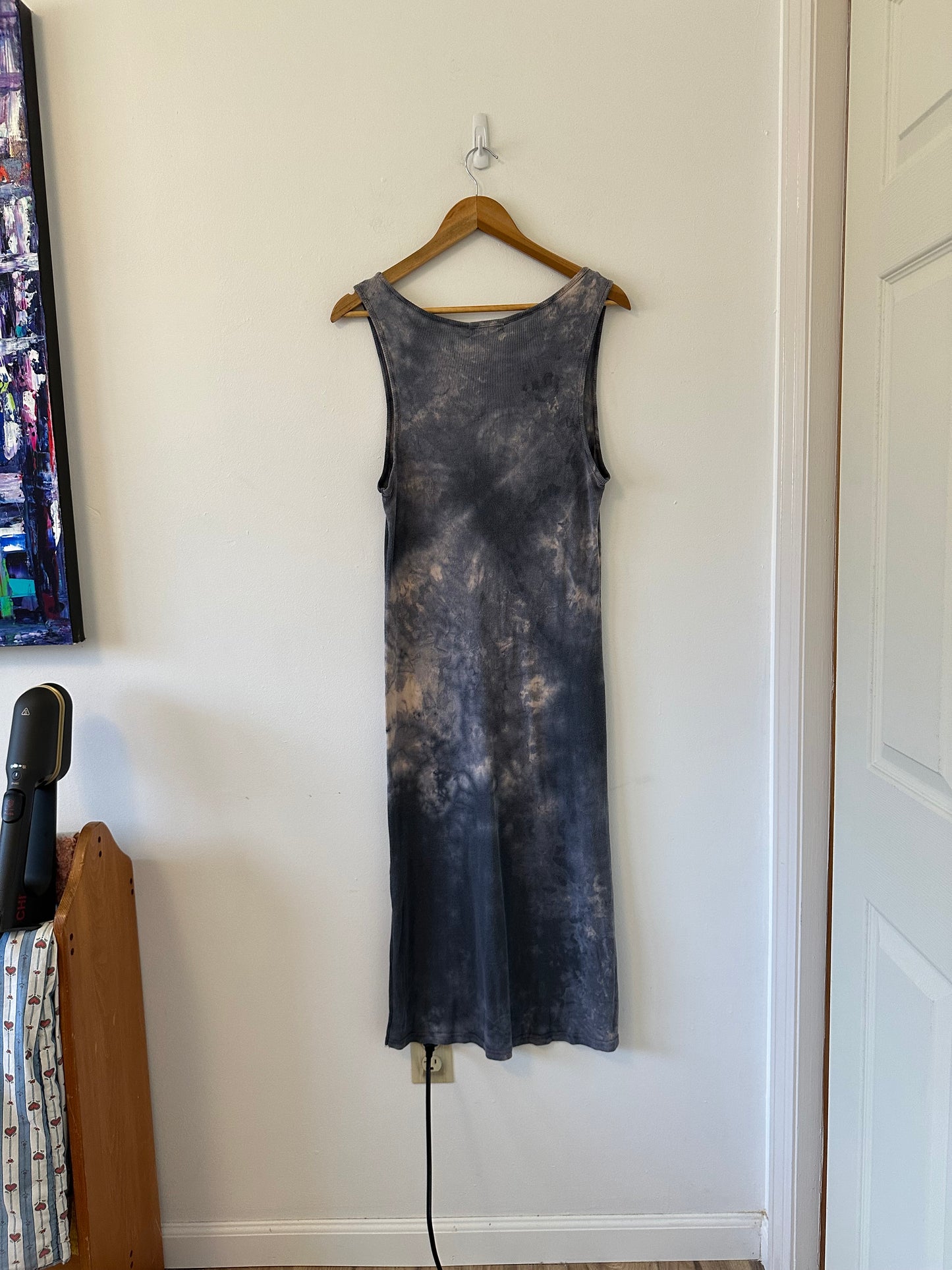 Treasure & Bond Tie Dye Ribbed Midi Tank Dress | Size Medium