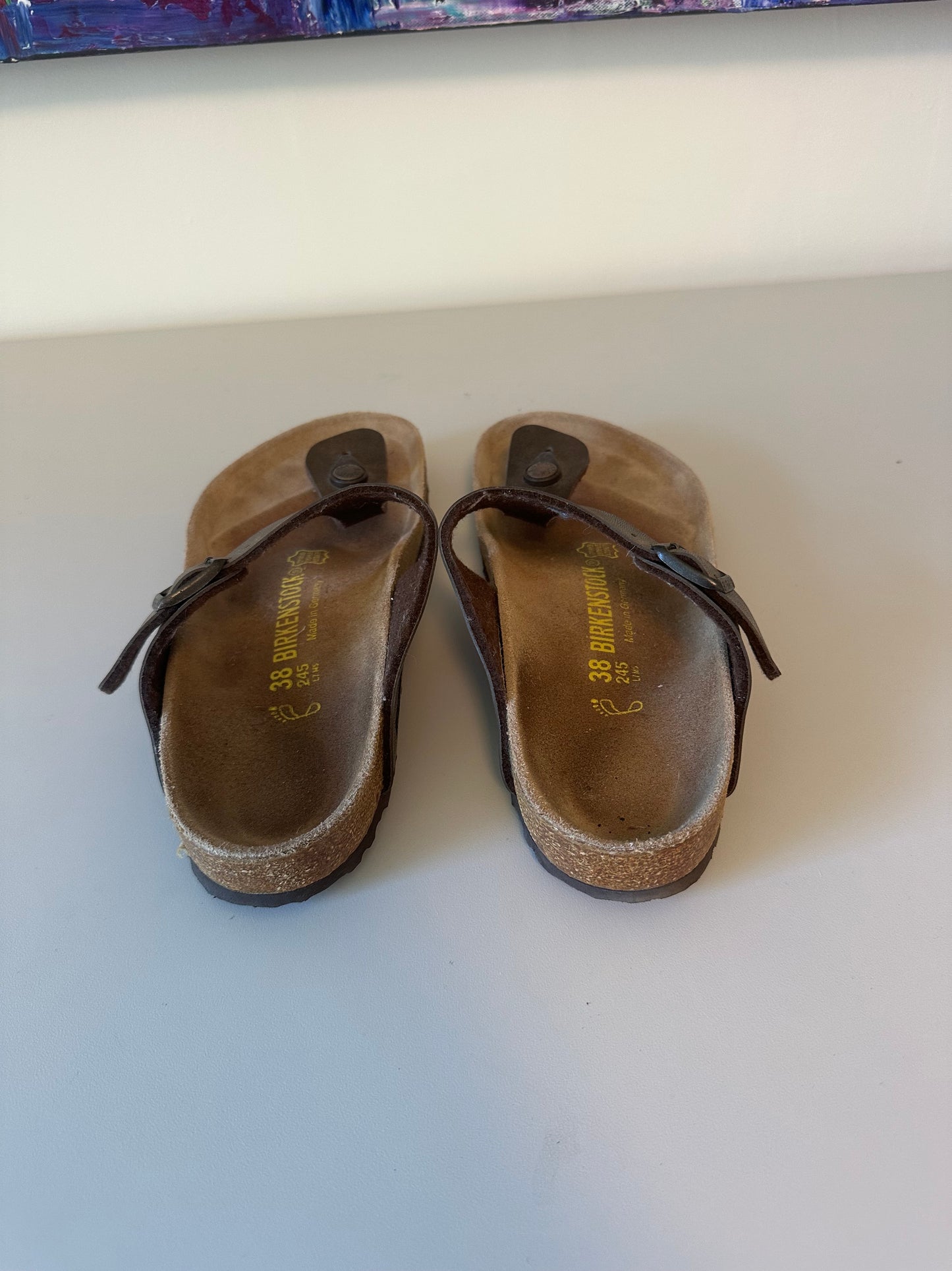 Birkenstock Gizeh Metallic Bronze Thong Sandals | Size 38
