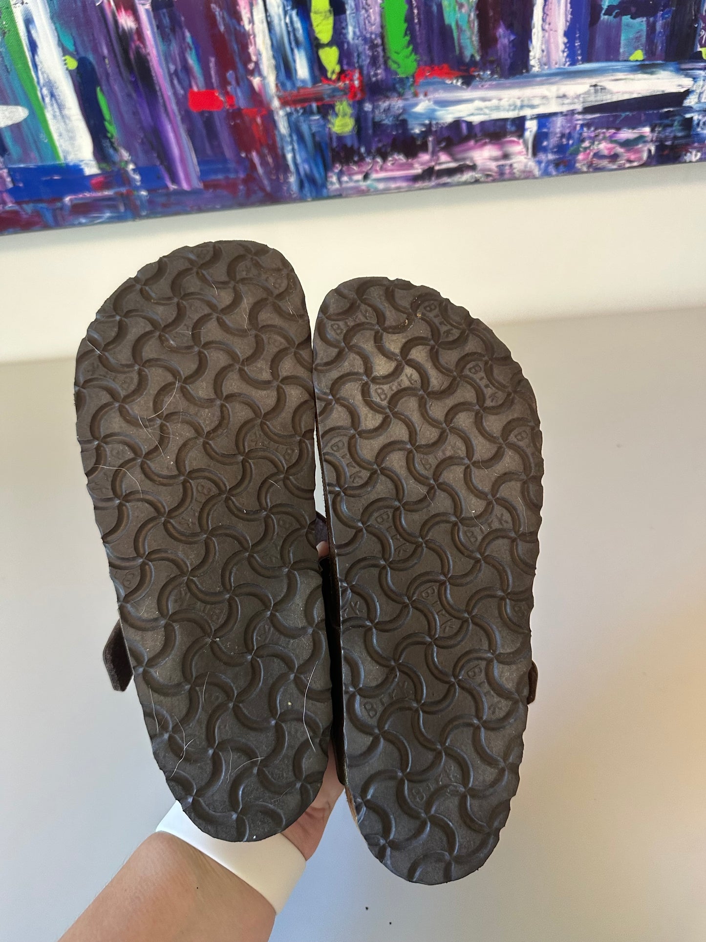 Birkenstock Gizeh Metallic Bronze Thong Sandals | Size 38