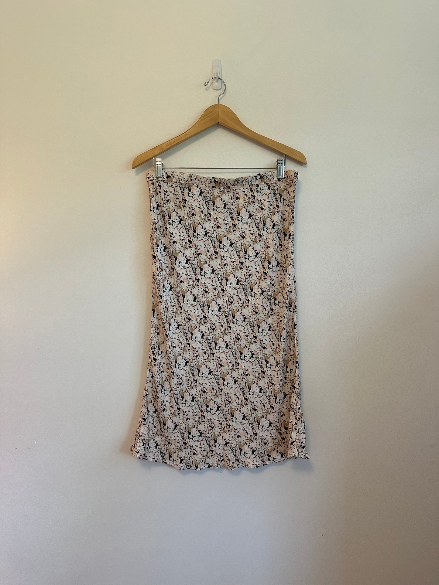Gap  Elastic Waist Floral Midi Skirt | Size Large Petite