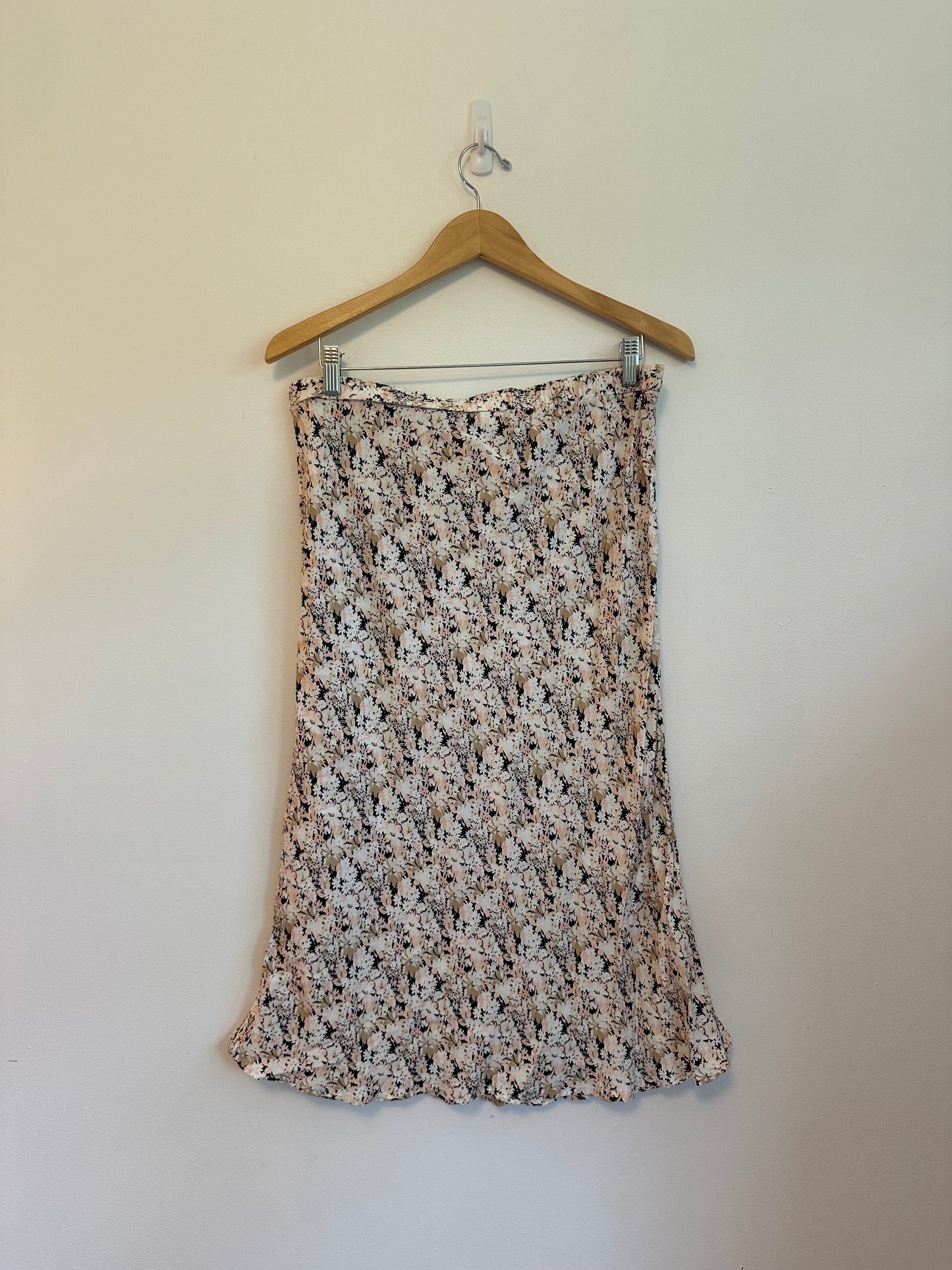 Gap  Elastic Waist Floral Midi Skirt | Size Large Petite