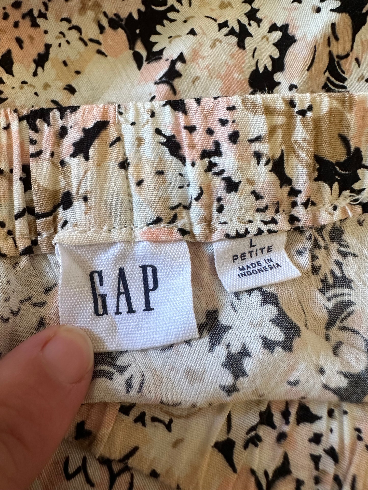 Gap  Elastic Waist Floral Midi Skirt | Size Large Petite