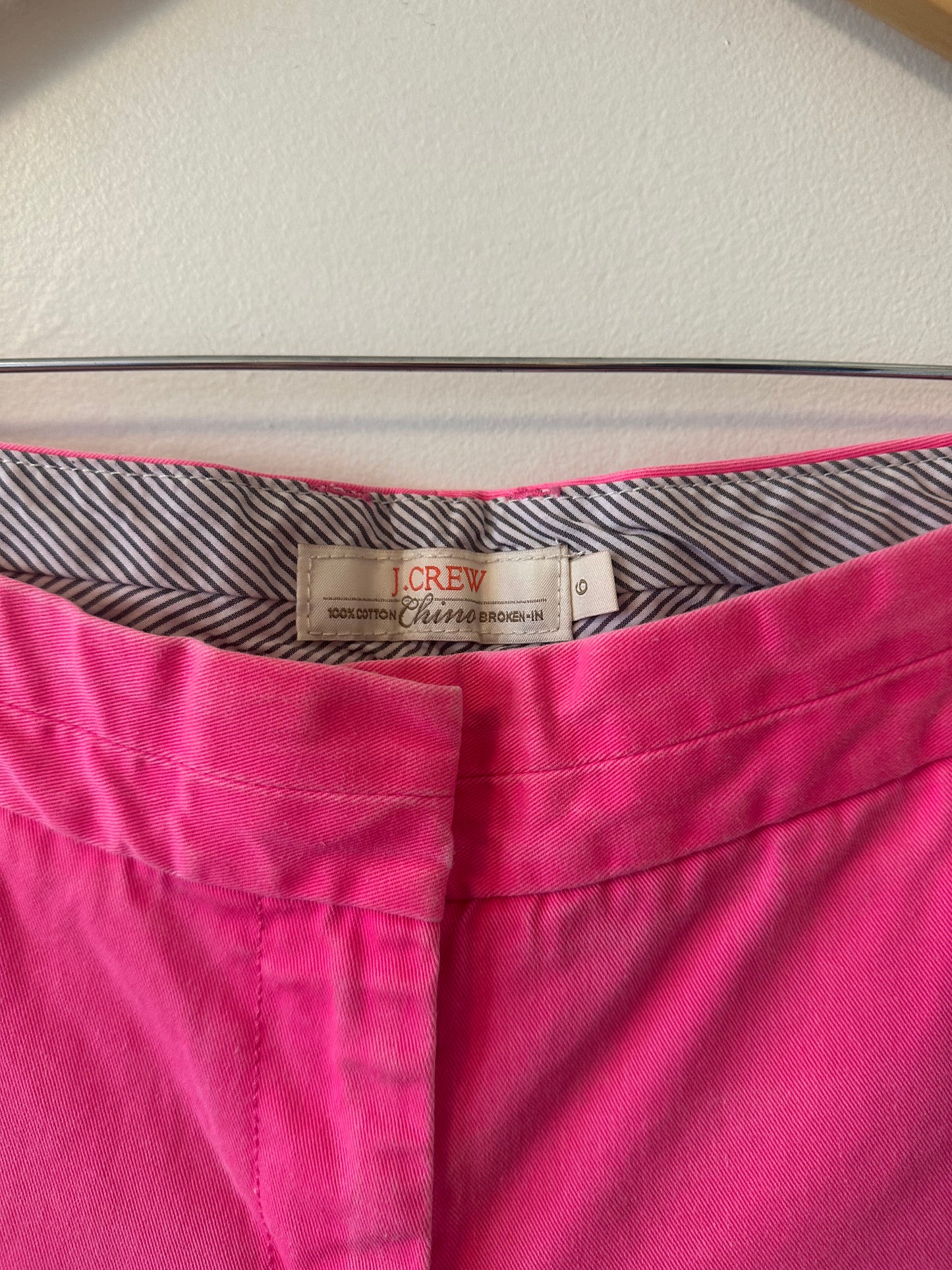J. Crew Bright Pink Classic Chino Shorts | Size 6