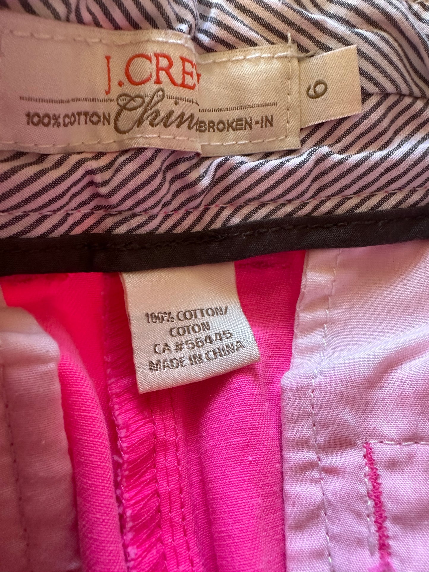 J. Crew Bright Pink Classic Chino Shorts | Size 6