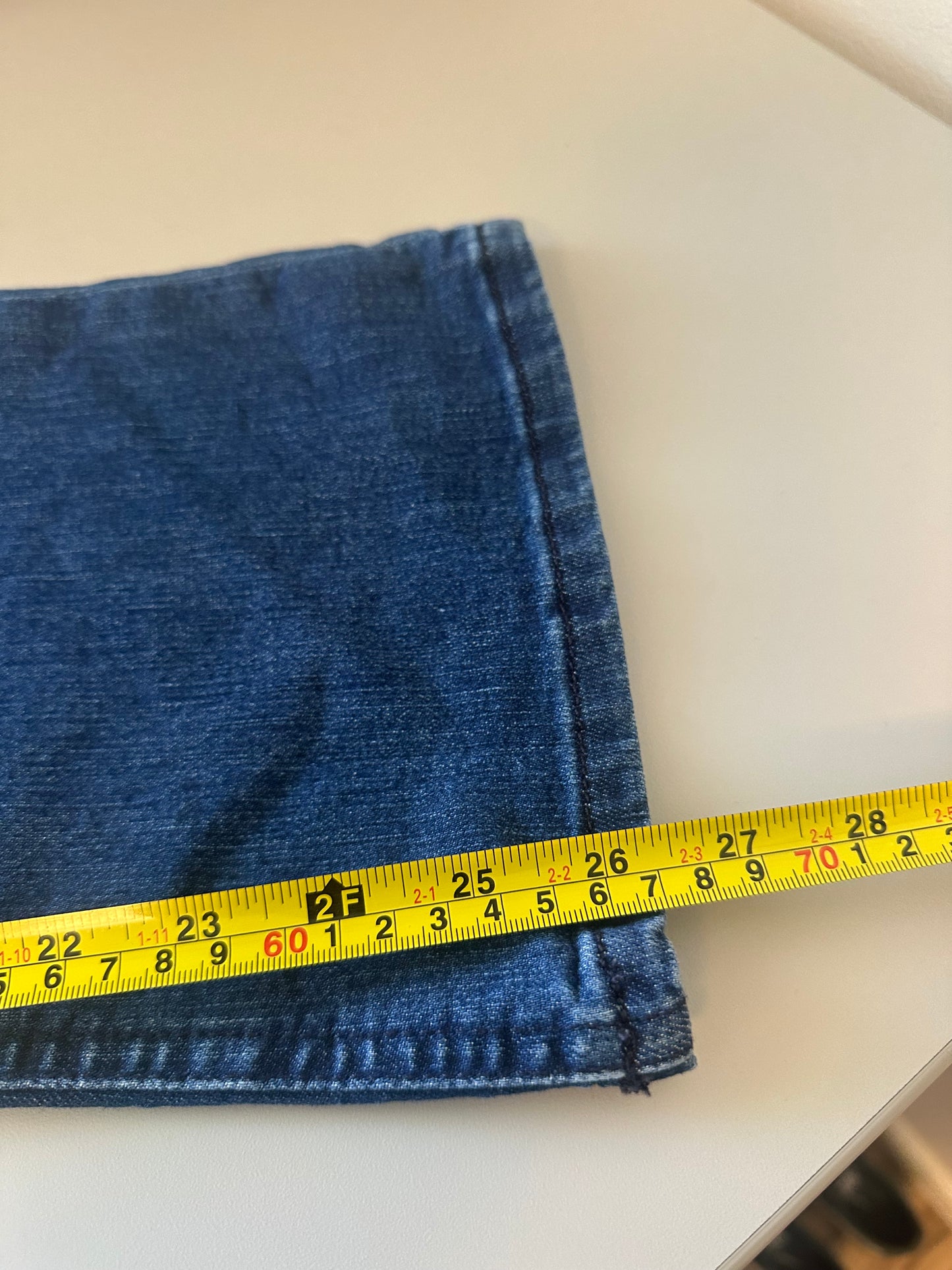 Current/Elliott Cropped Kick Flare Blue Denim Jeans | Size 28