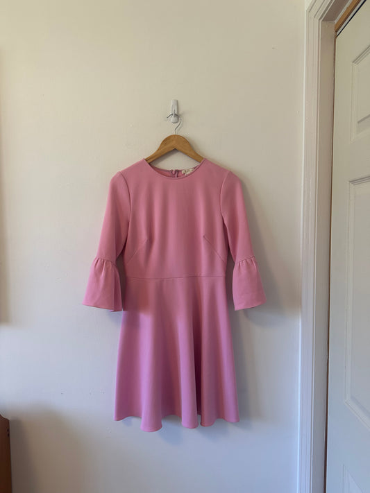 Shoshanna NWT Bubble Gum Pink Dara Crepe Bell Sleeve Dress | Size 6