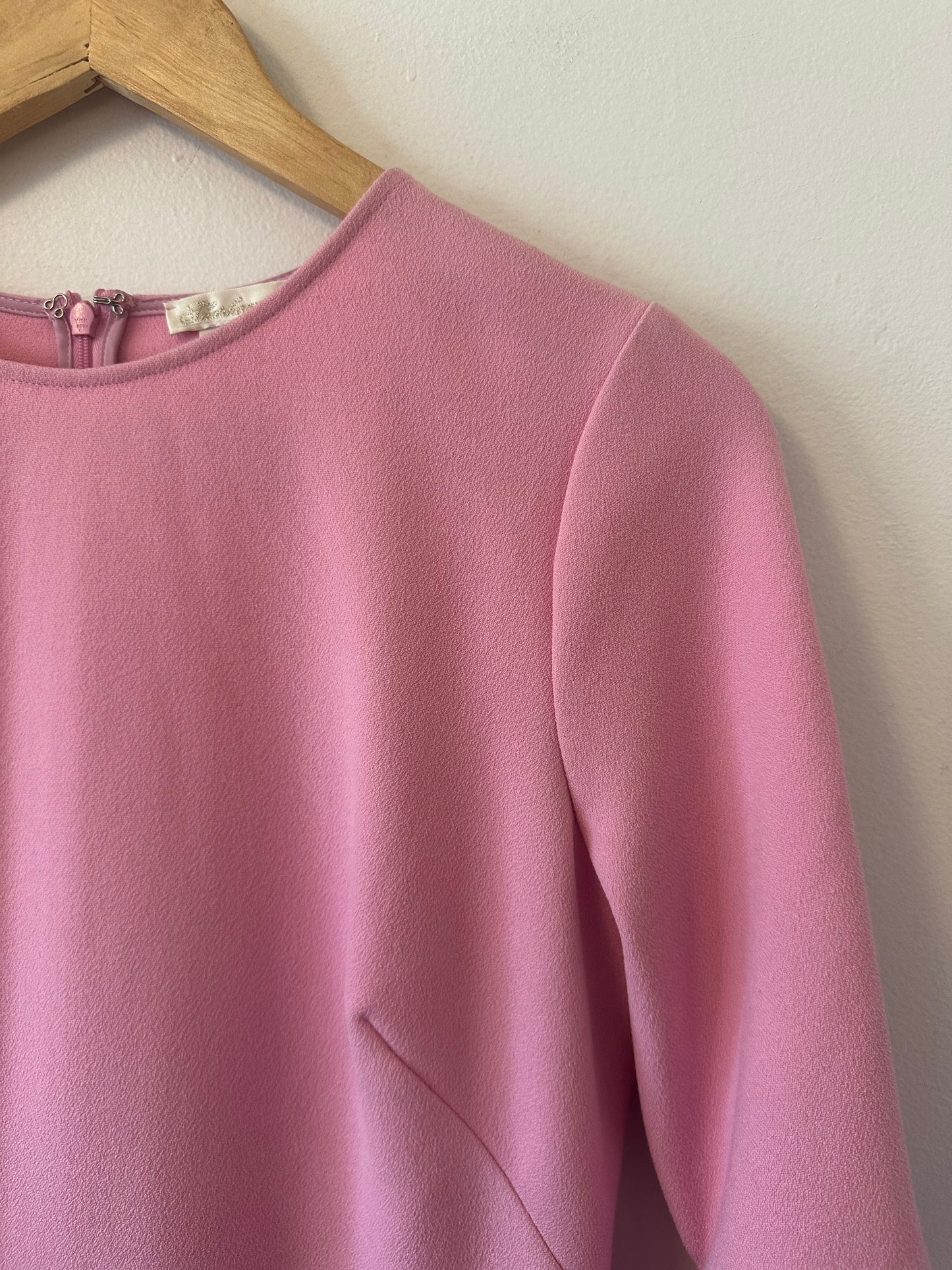 Shoshanna NWT Bubble Gum Pink Dara Crepe Bell Sleeve Dress | Size 6