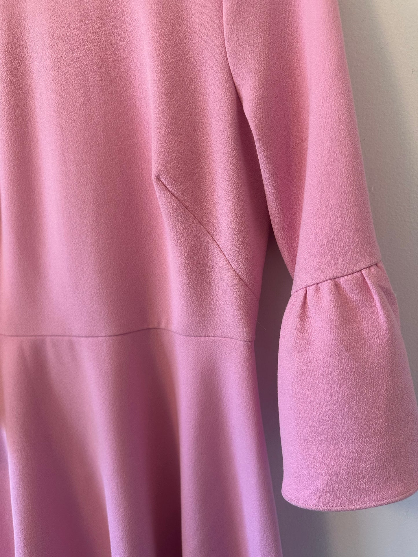 Shoshanna NWT Bubble Gum Pink Dara Crepe Bell Sleeve Dress | Size 6