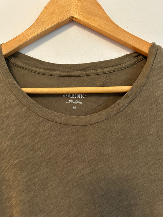 J. Crew Vintage Cotton T-Shirt I  Olive Green | Size Medium