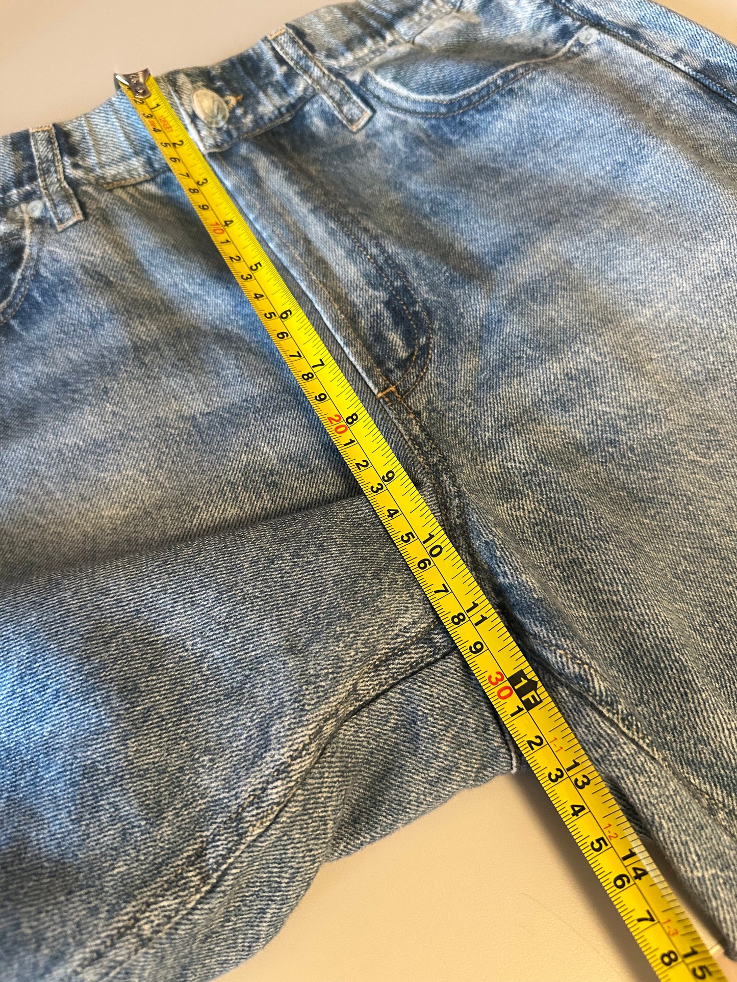 Rag & Bone Miramar Wide Leg Pull On Trompe L'oeil Faux Denim Terry Pants | Medium