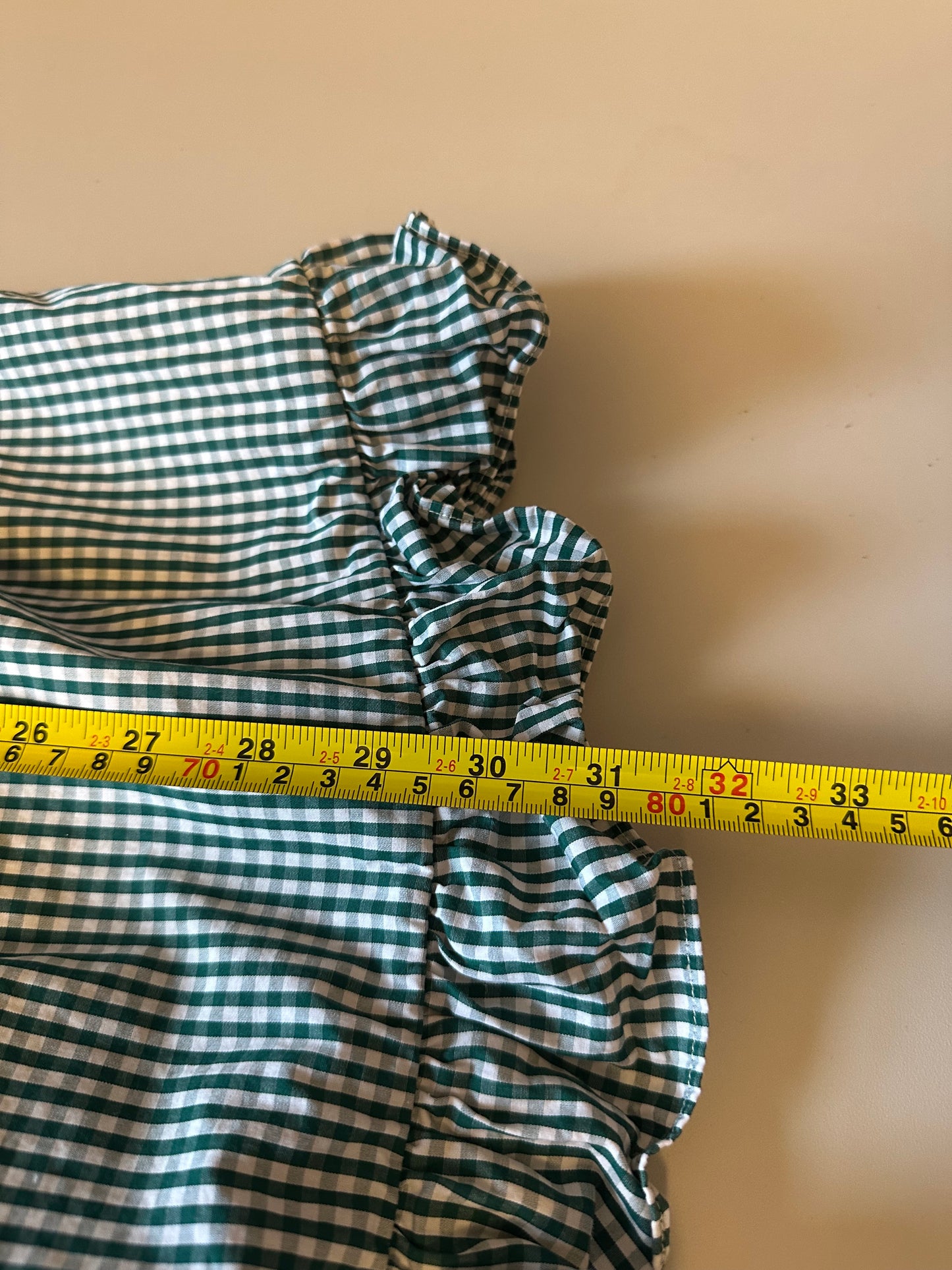 Hill House Home Athena Nap Dress in Cotton Green Gingham | Size XL
