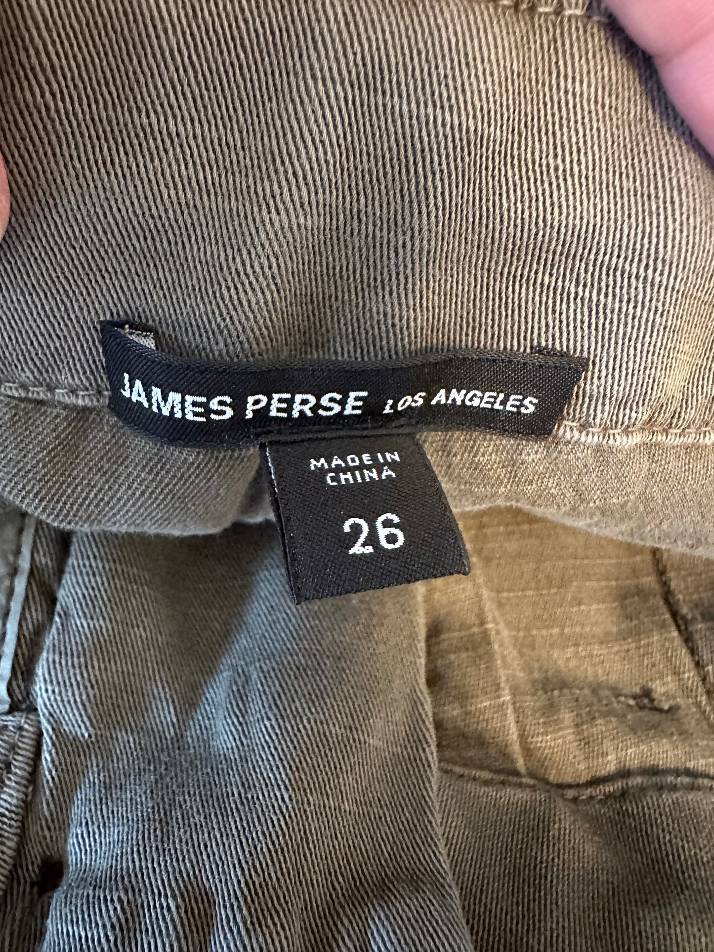 James Perse Oversized Military Pants in Olive Green | Size 26