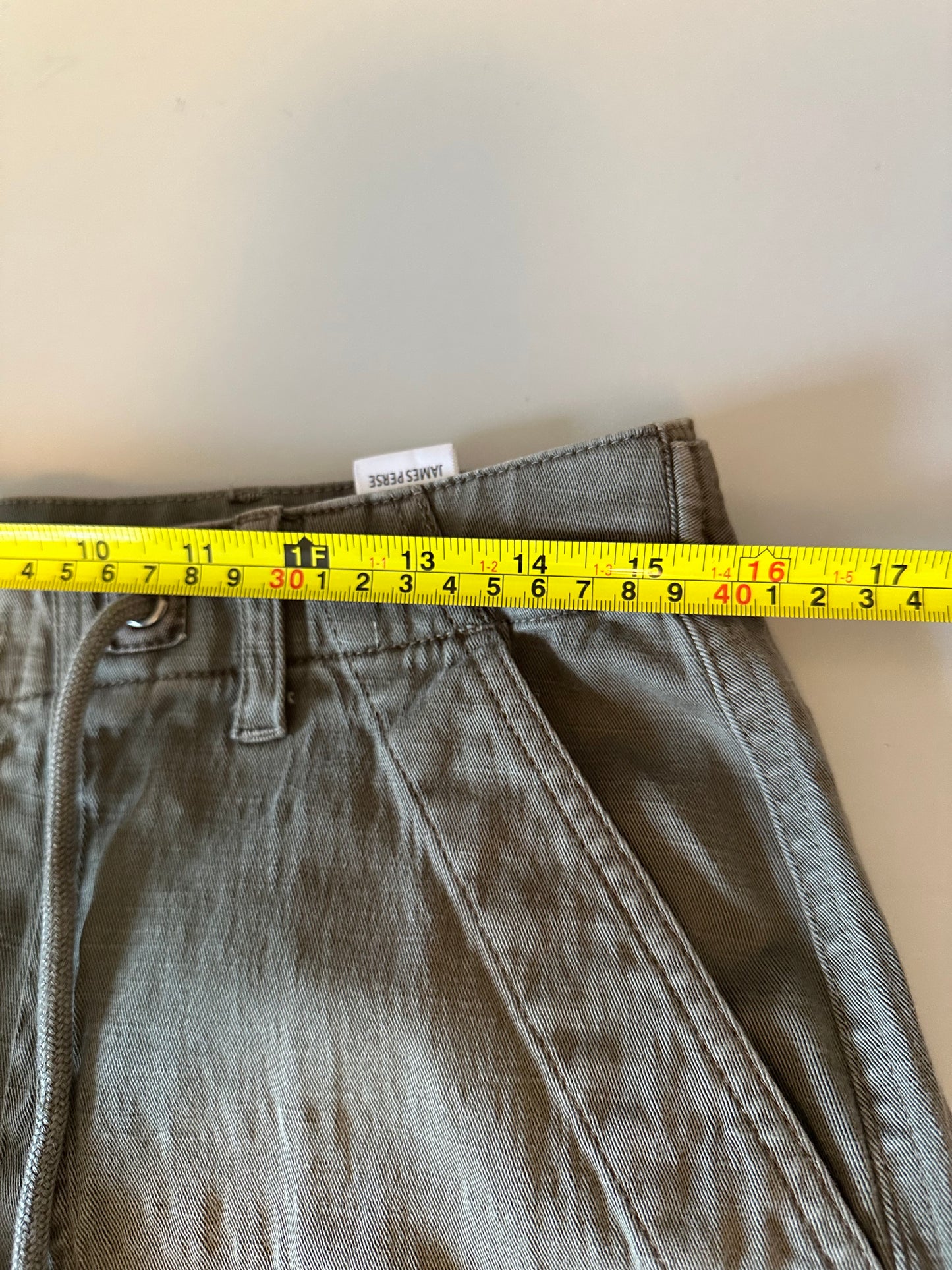 James Perse Oversized Military Pants in Olive Green | Size 26