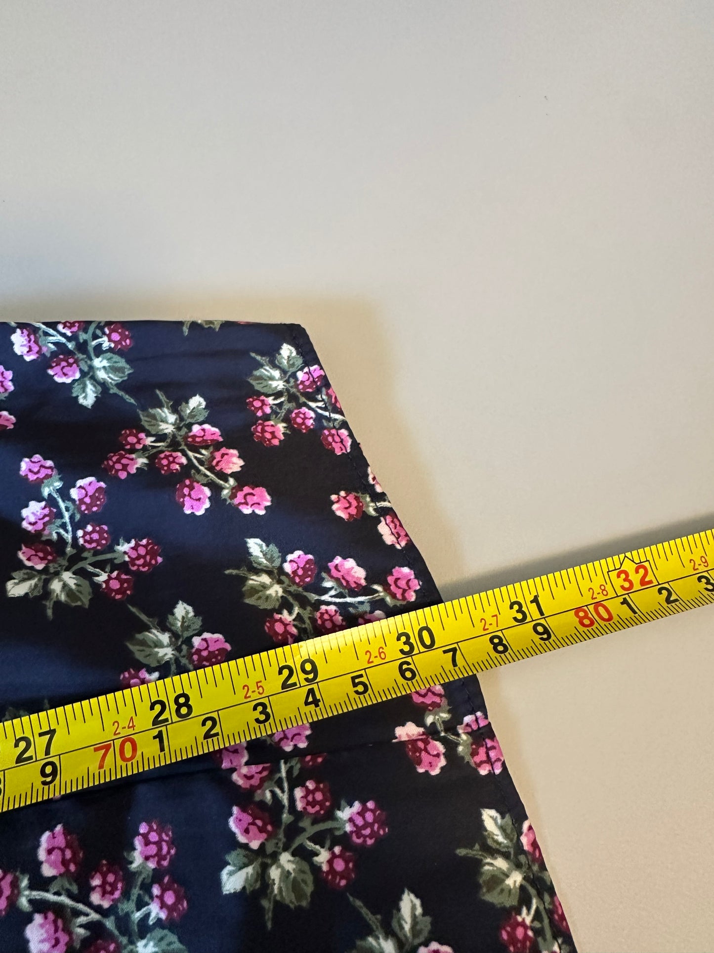 J. Crew Navy Floral Berry Smocked Waist Tiered Midi Skirt | Size Medium