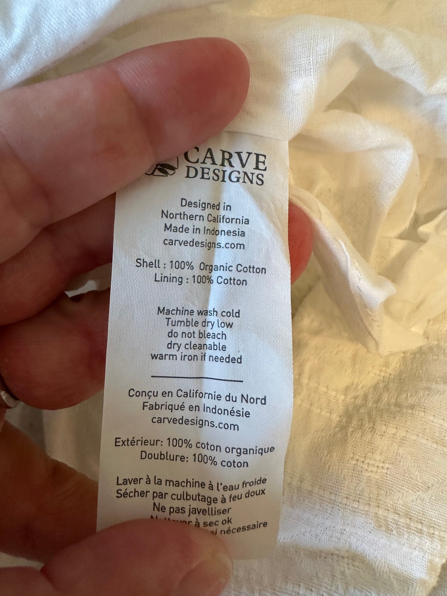 Carve Designs White Organic Cotton Jacquard Square Neck Midi Dress | Size Large