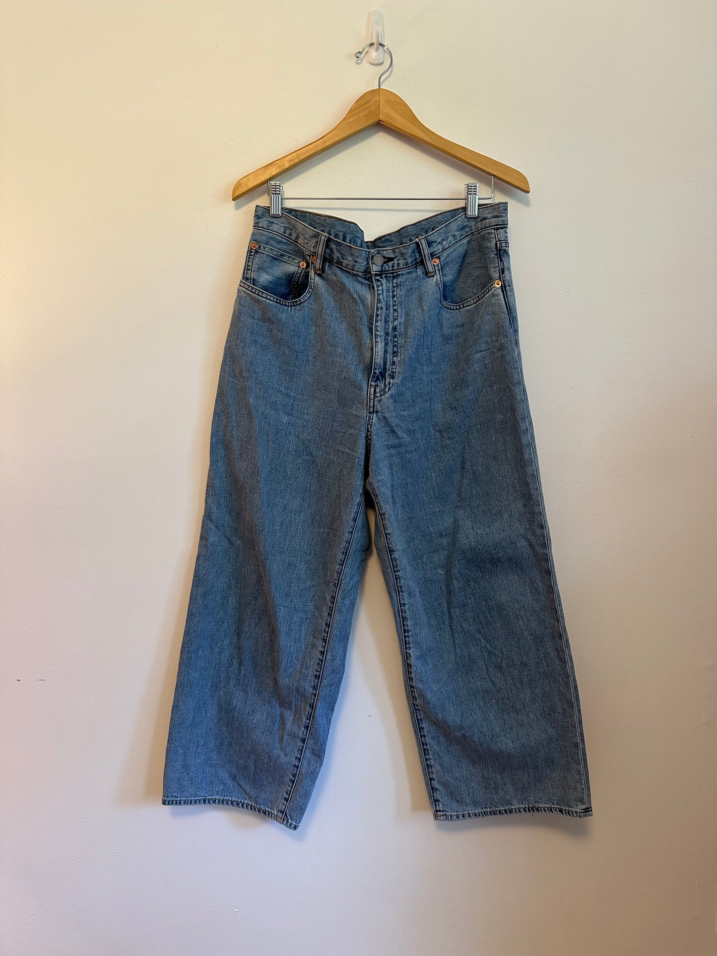 Denimist Georgia Wide Leg High Rise Cotton Jeans | Size 30