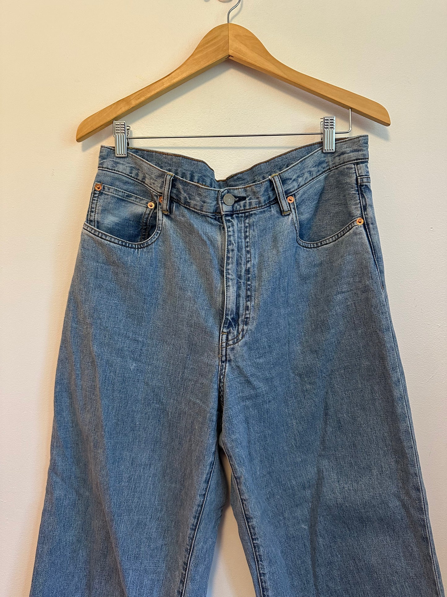 Denimist Georgia Wide Leg High Rise Cotton Jeans | Size 30