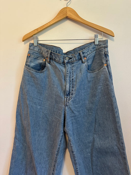 Denimist Georgia Wide Leg High Rise Cotton Jeans | Size 30