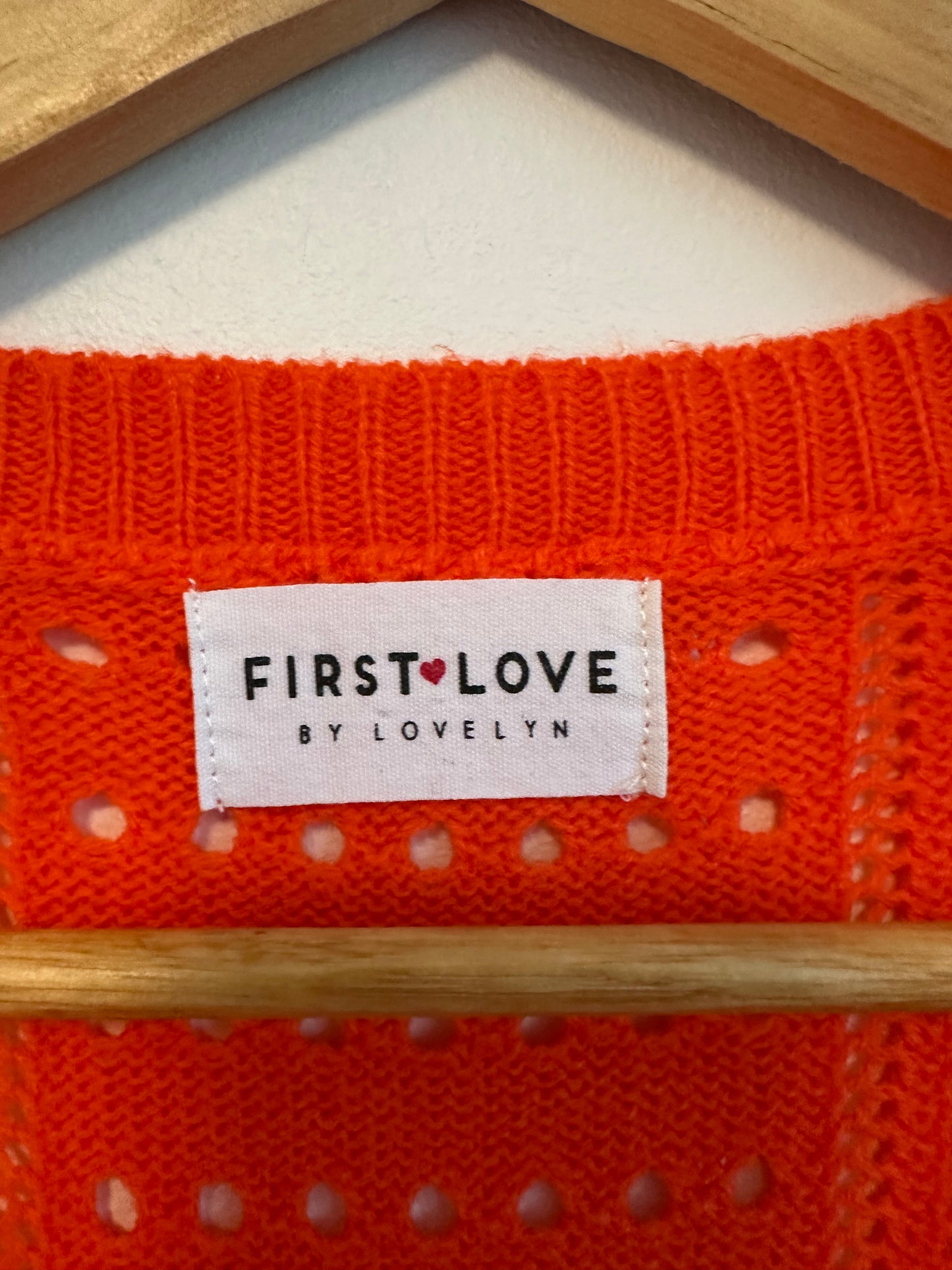 First Love by Lovelyn Orange Pointelle Knit Sleeveless Maxi Dress | Size 3X