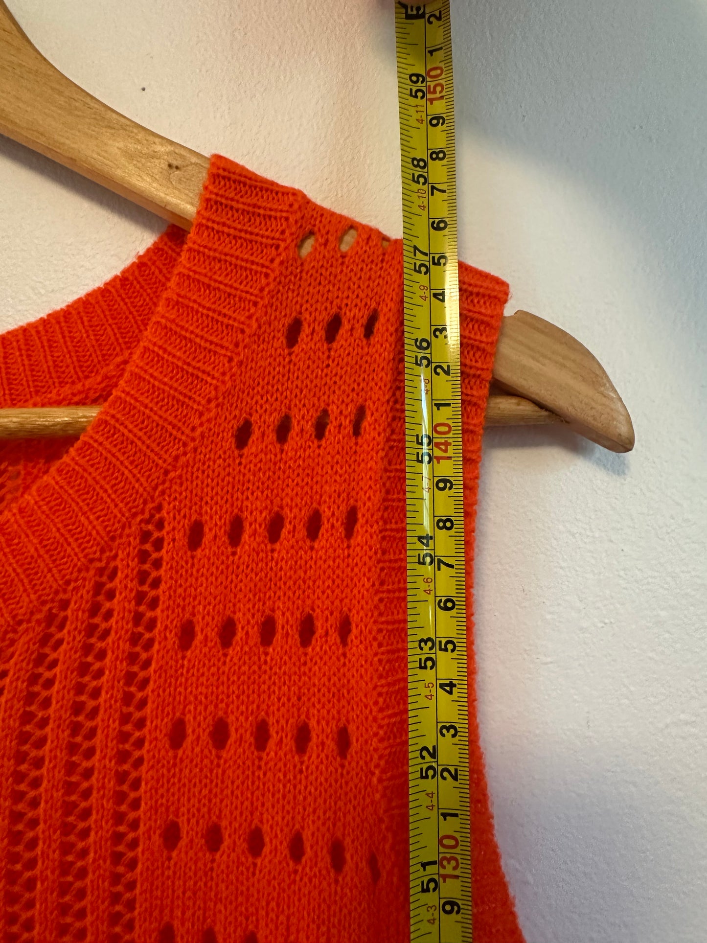 First Love by Lovelyn Orange Pointelle Knit Sleeveless Maxi Dress | Size 3X