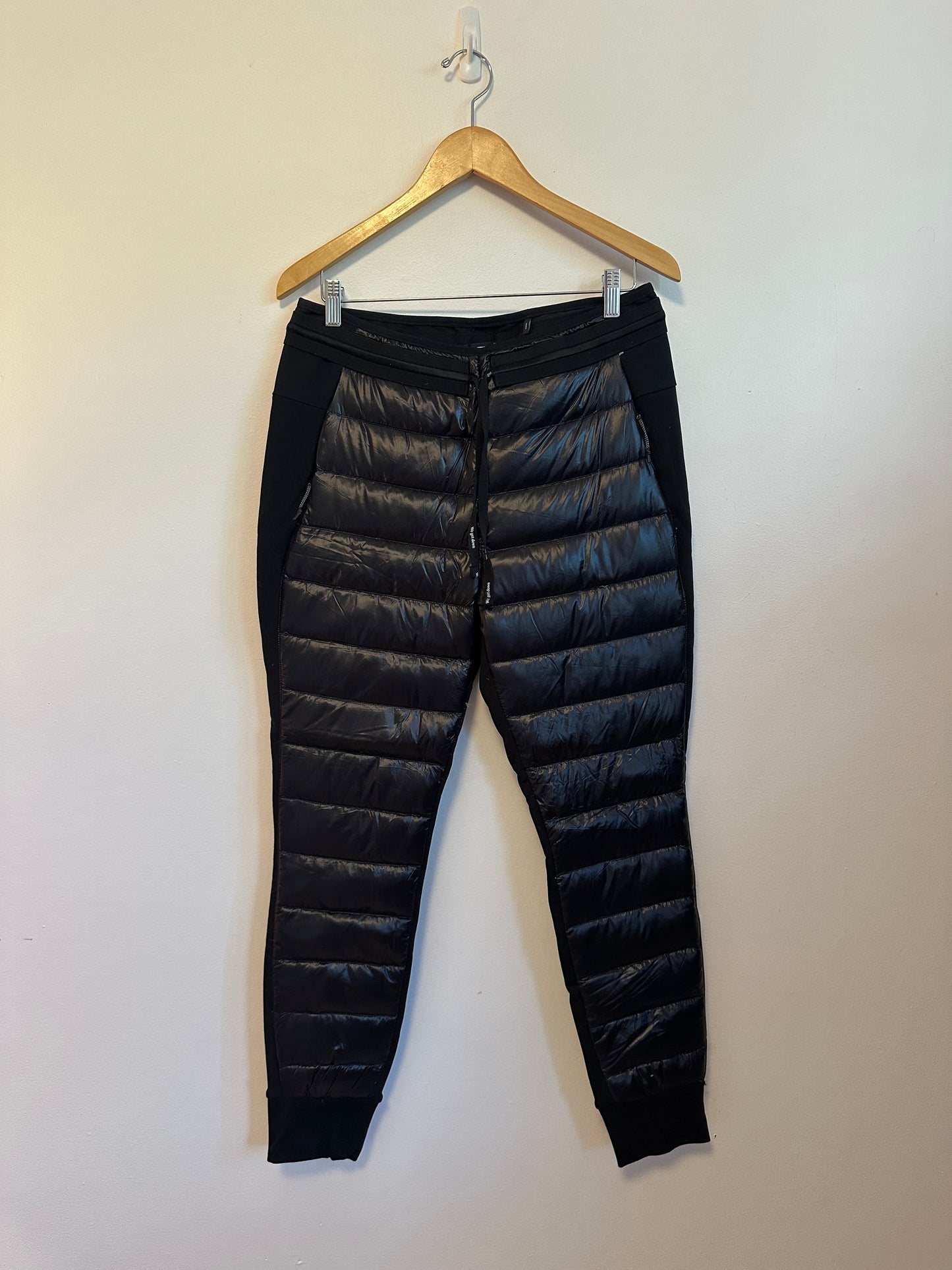 Holden Hybrid Down Jogger Pants in Black | Size Large