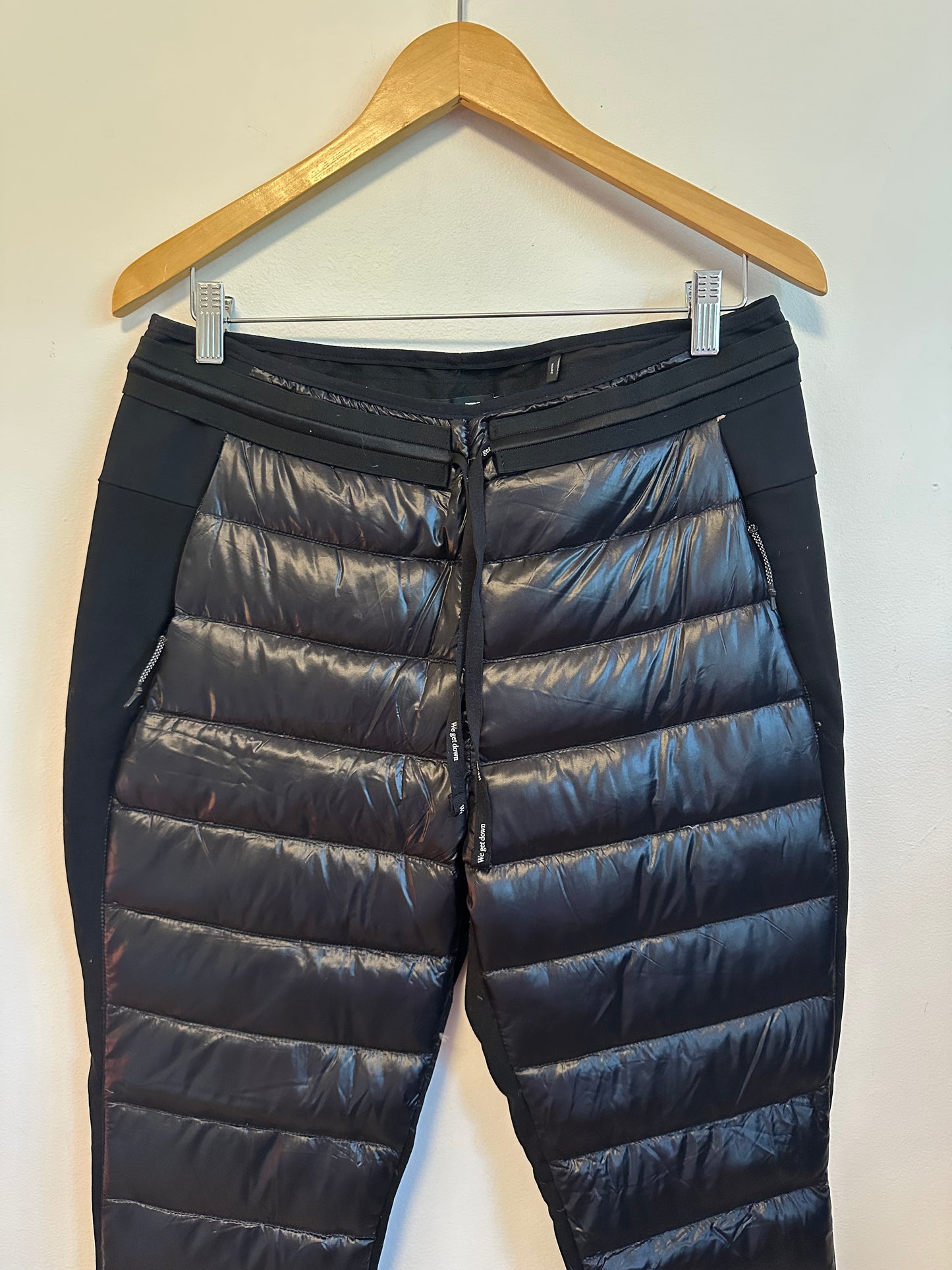 Holden Hybrid Down Jogger Pants in Black | Size Large