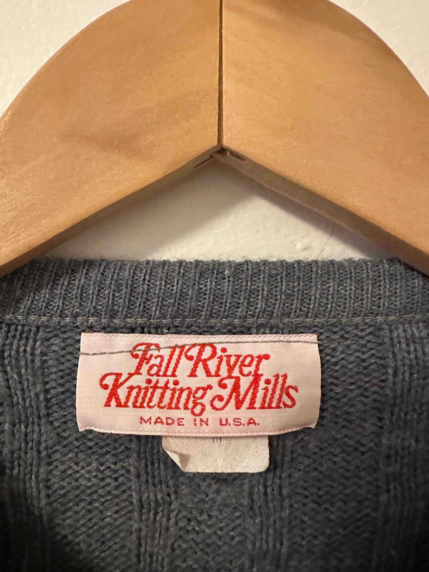 Fall River Knitting Mills Vintage Cable Knit Cardigan | Size Medium