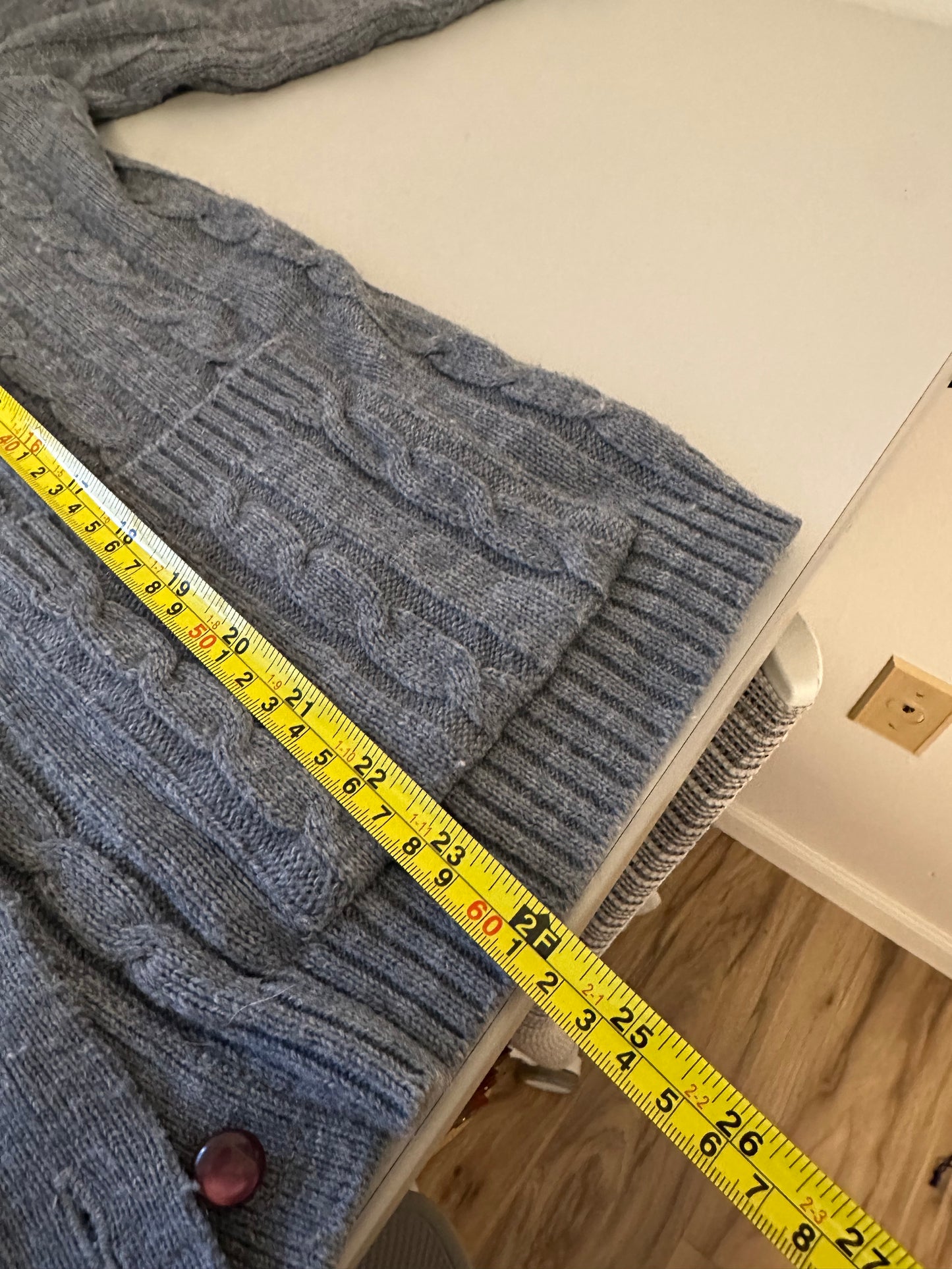 Fall River Knitting Mills Vintage Cable Knit Cardigan | Size Medium