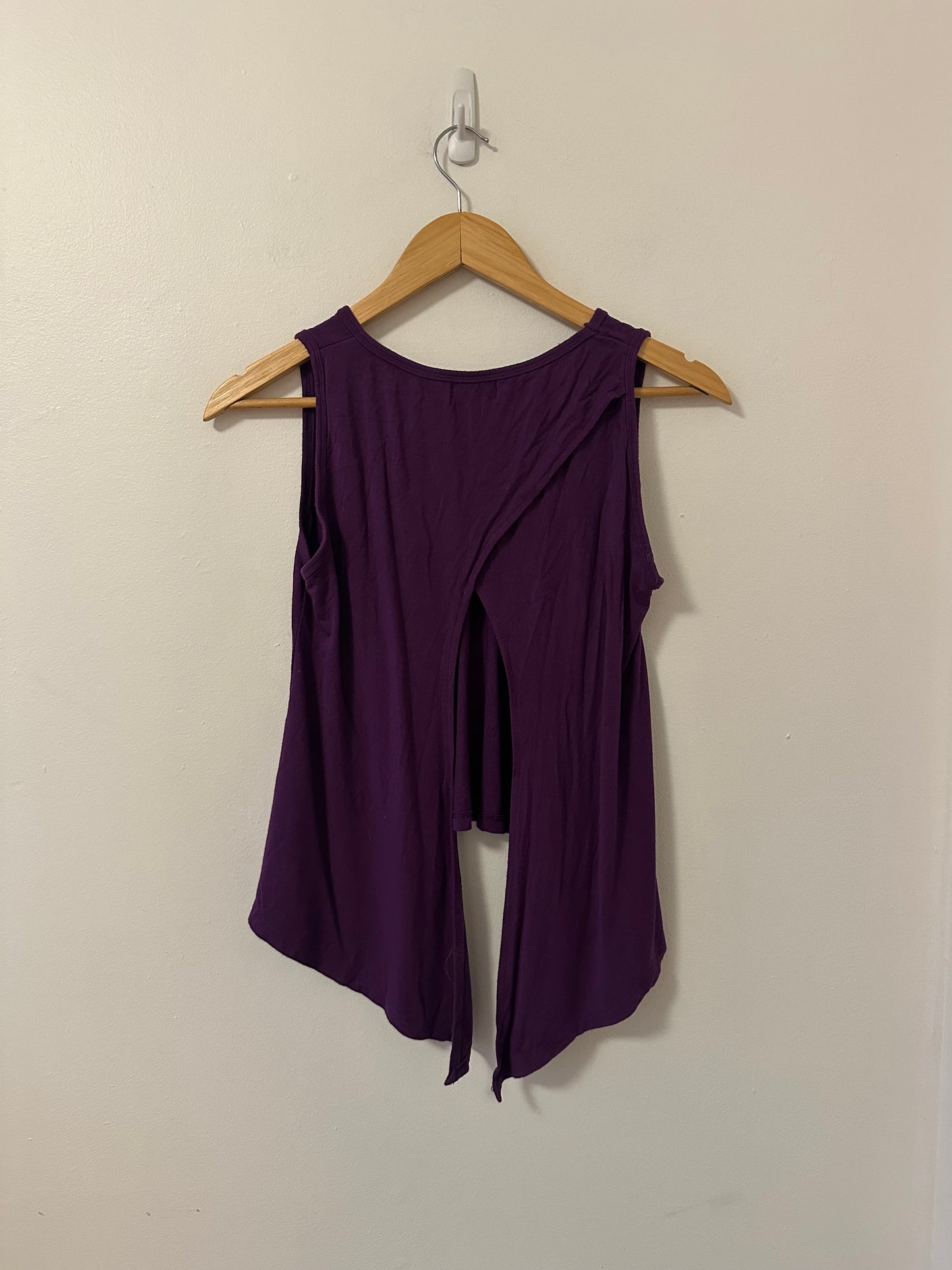 Mexicali Blues Tie Back Tank Top in Eggplant Purple | Size S/M