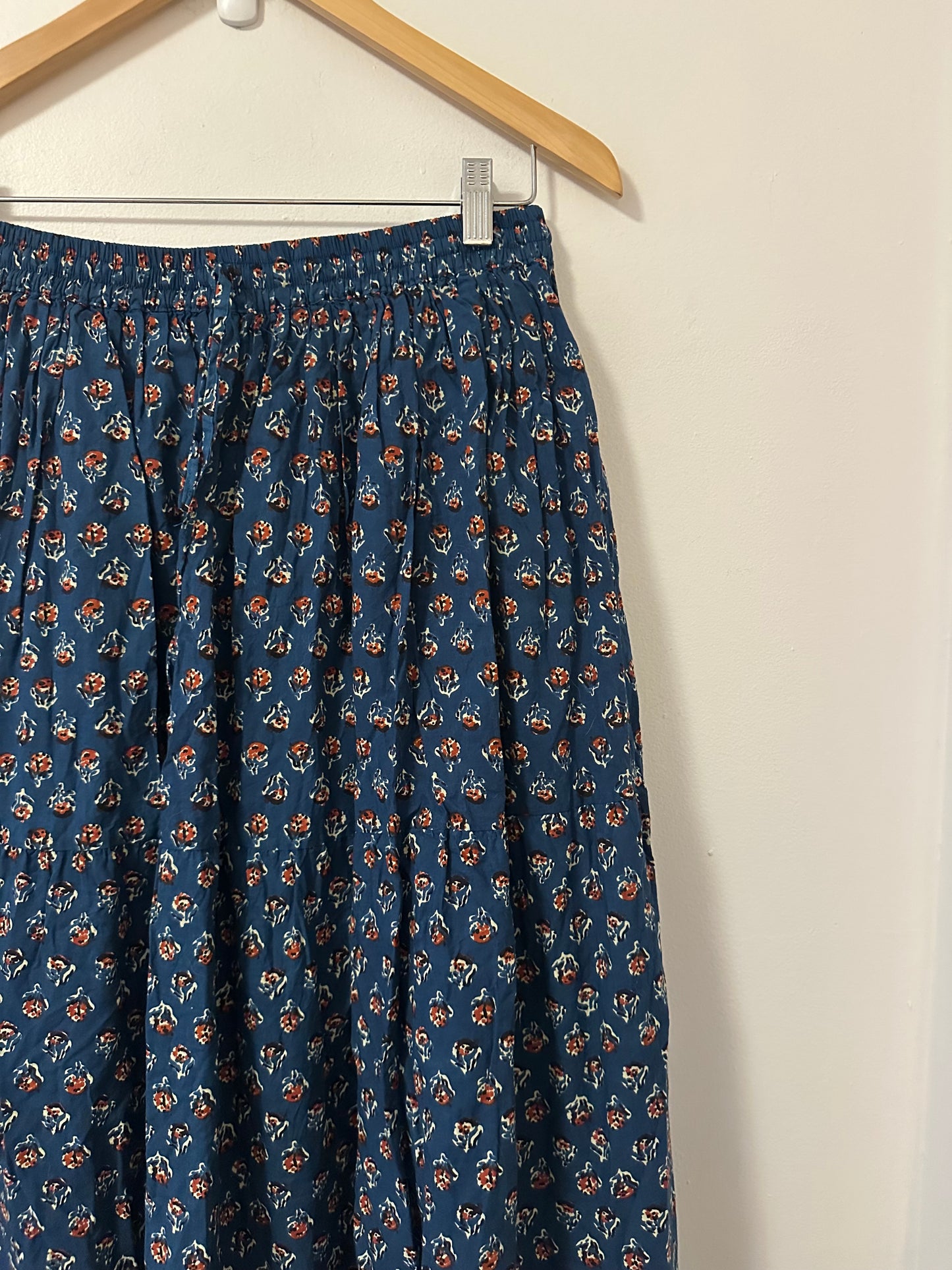 The Little Bazaar Ruffle Floral Midi Skirt