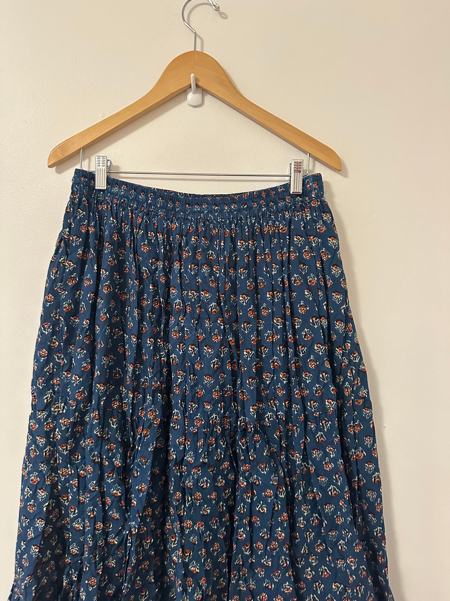 The Little Bazaar Ruffle Floral Midi Skirt