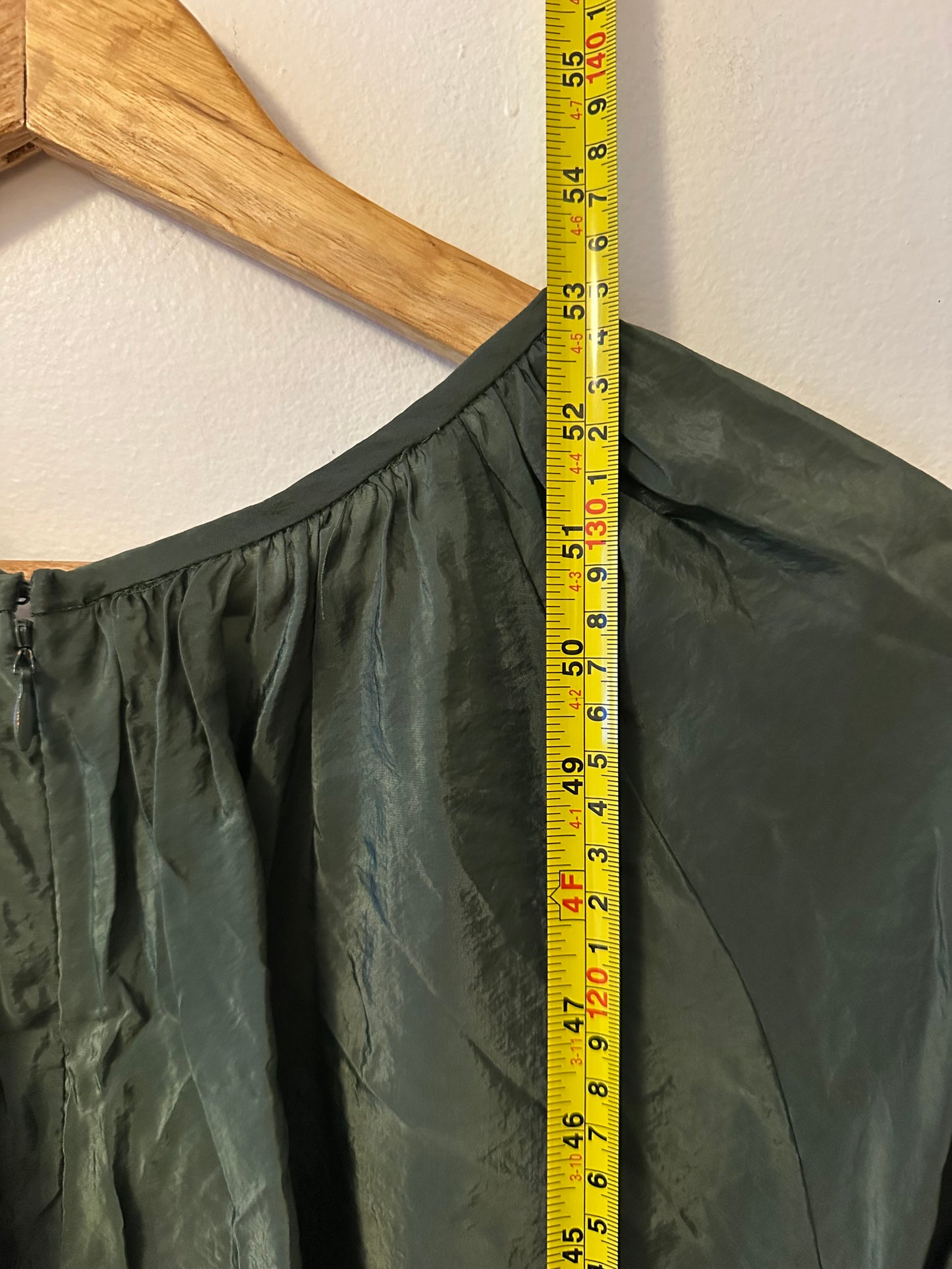 Caron Callahan Theos Green Bouncy Cupro Jumpsuit | Size Small