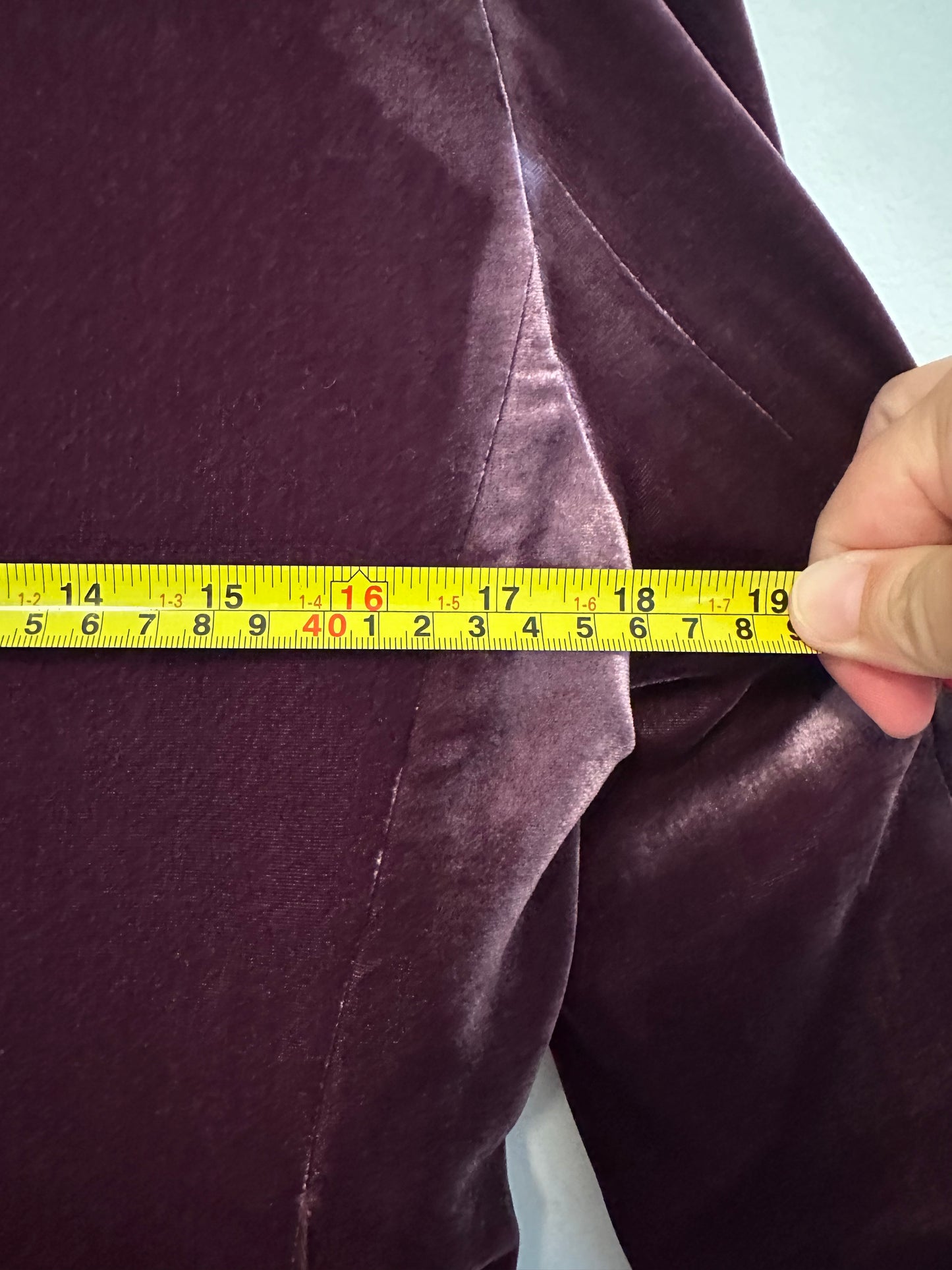 Ted Baker London Purple Silk Blend Velvet Shawl Collar Belted Blazer Jacket | Size 4