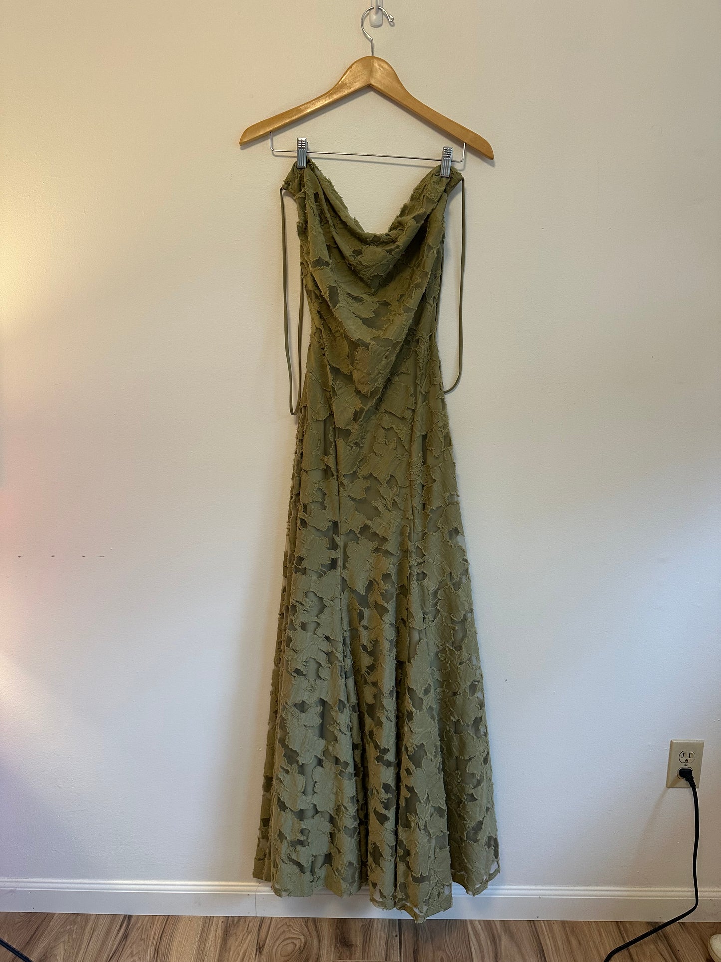 NWT Babyboo Francis Maxi Dress in Sage Green | Size Large