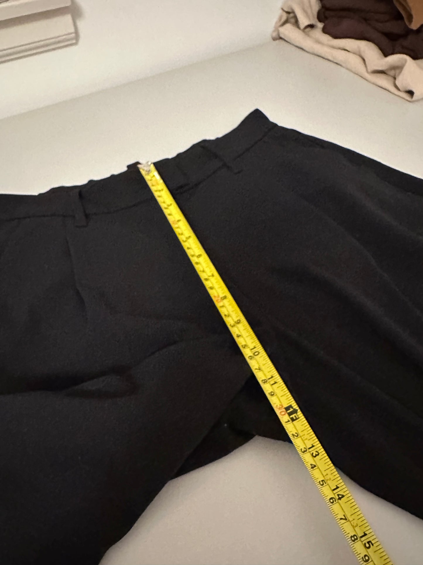 American Eagle Black Curvy Wide Leg Trousers | Size 8