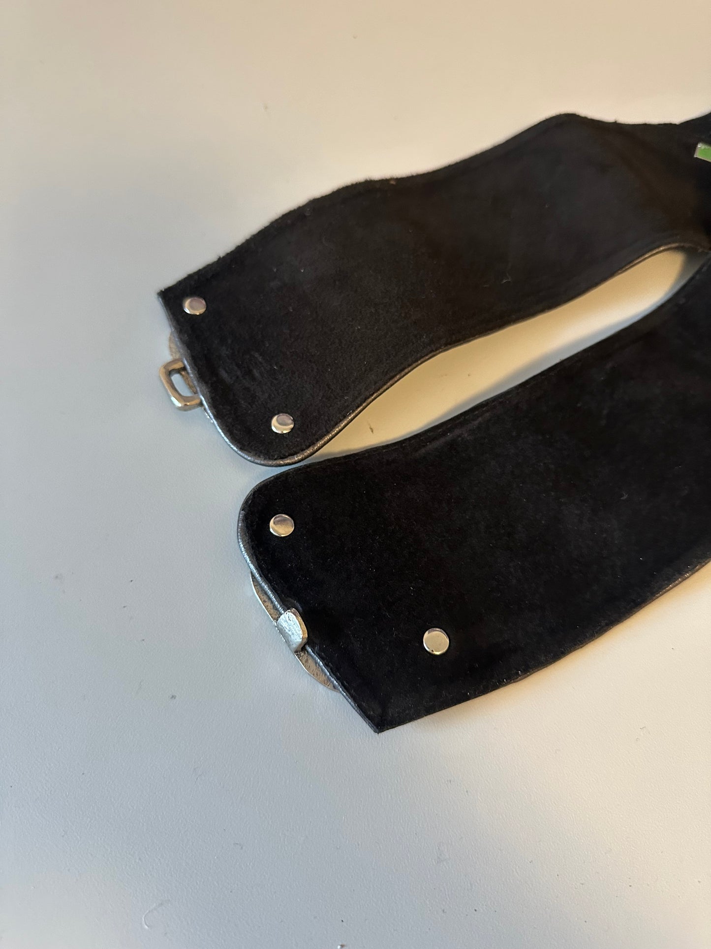 Raina Silver Panther Buckle Wide Leather and Elastic Belt