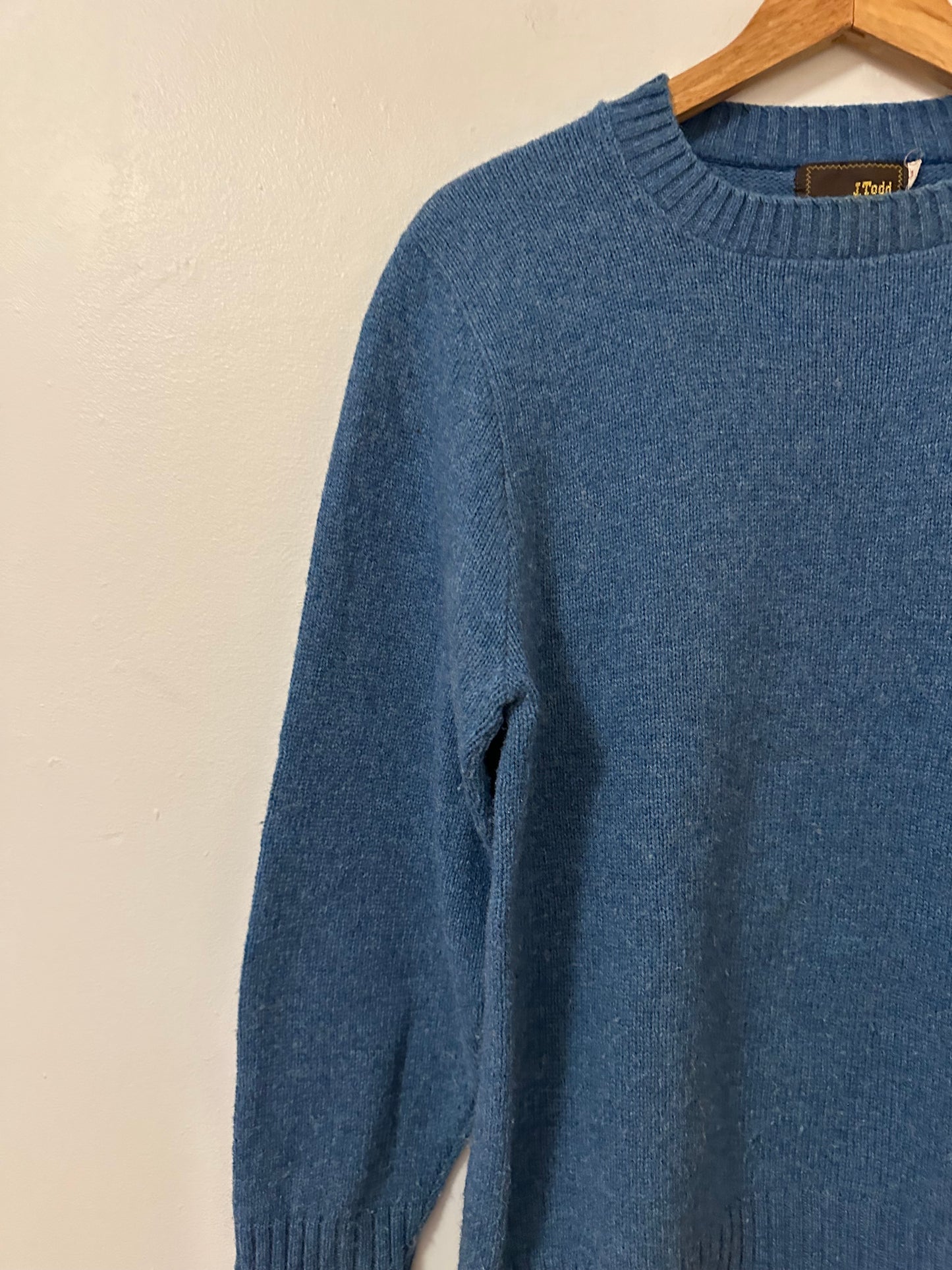 J. Todd Vintage Blue Crewneck Sweater | Size Large