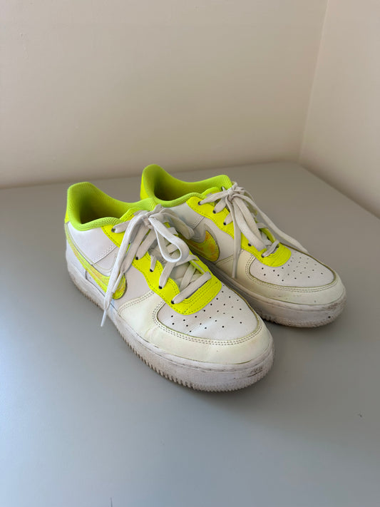 Nike Air Force 1 White Volt Sneaker Shoes | Size US 6.5Y