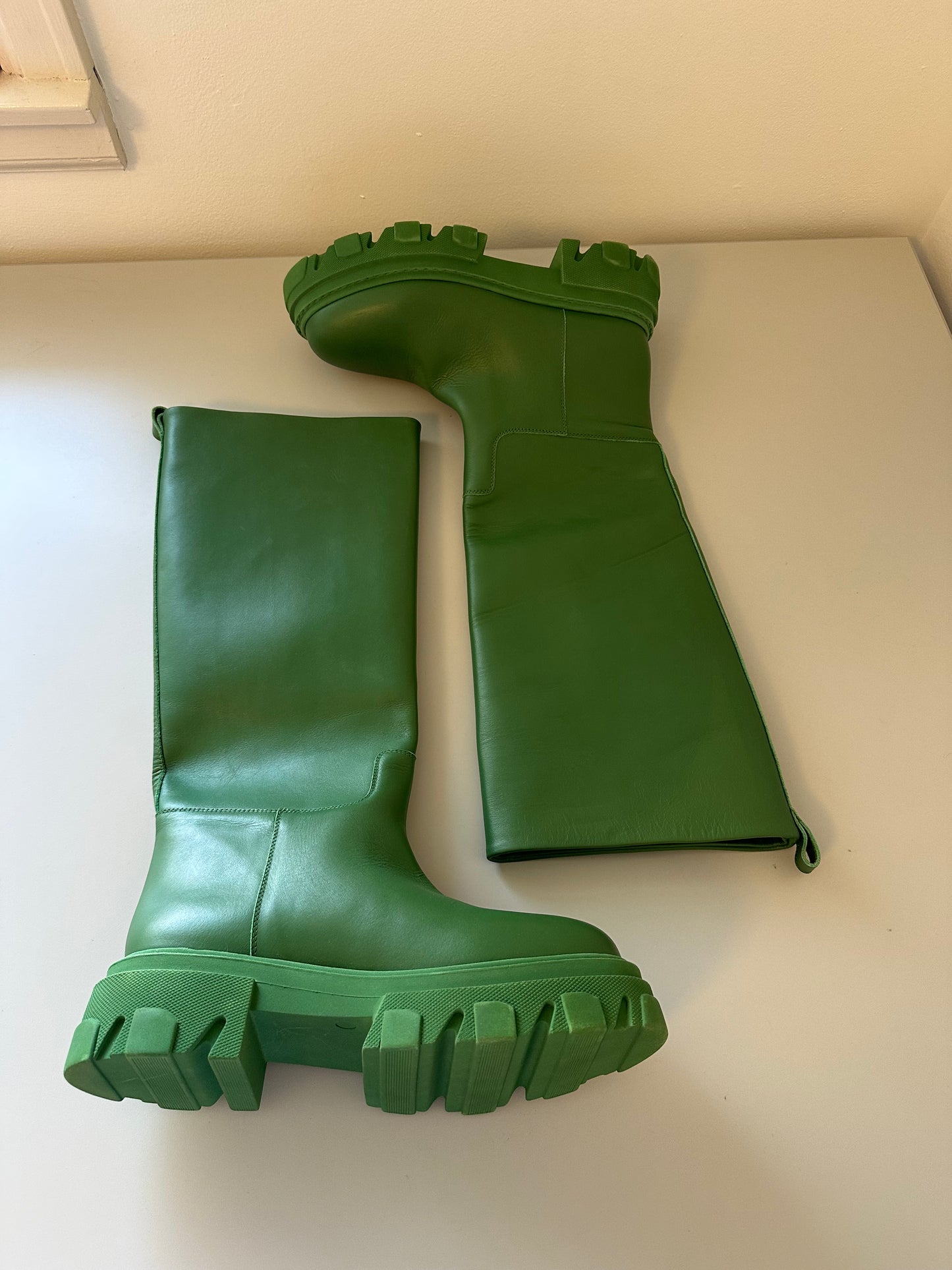New Gia Borghini GIA X PERNILLE TEISBAEK Perni 07 Leather Knee High Boots | 38.5