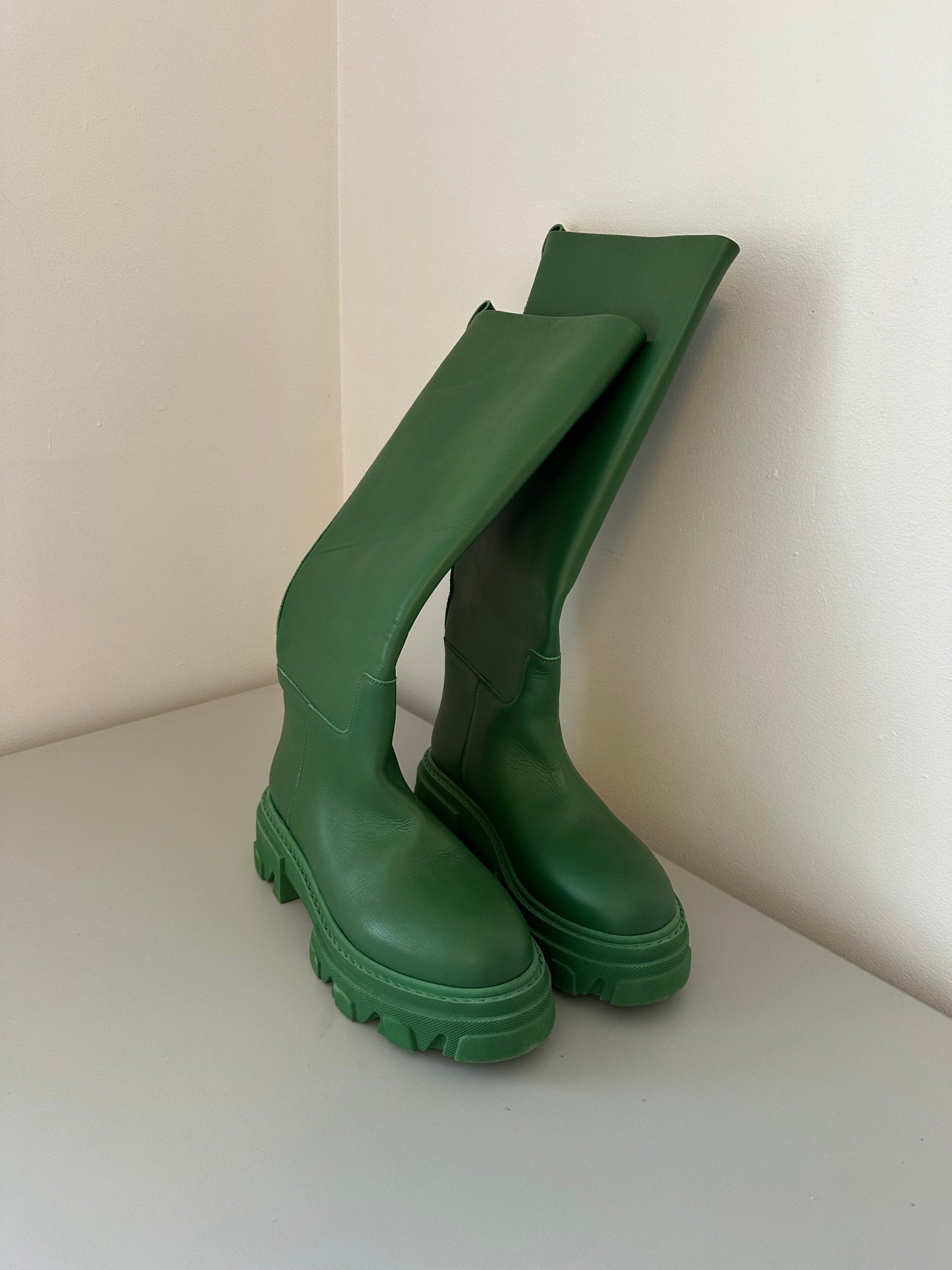 New Gia Borghini GIA X PERNILLE TEISBAEK Perni 07 Leather Knee High Boots | 38.5