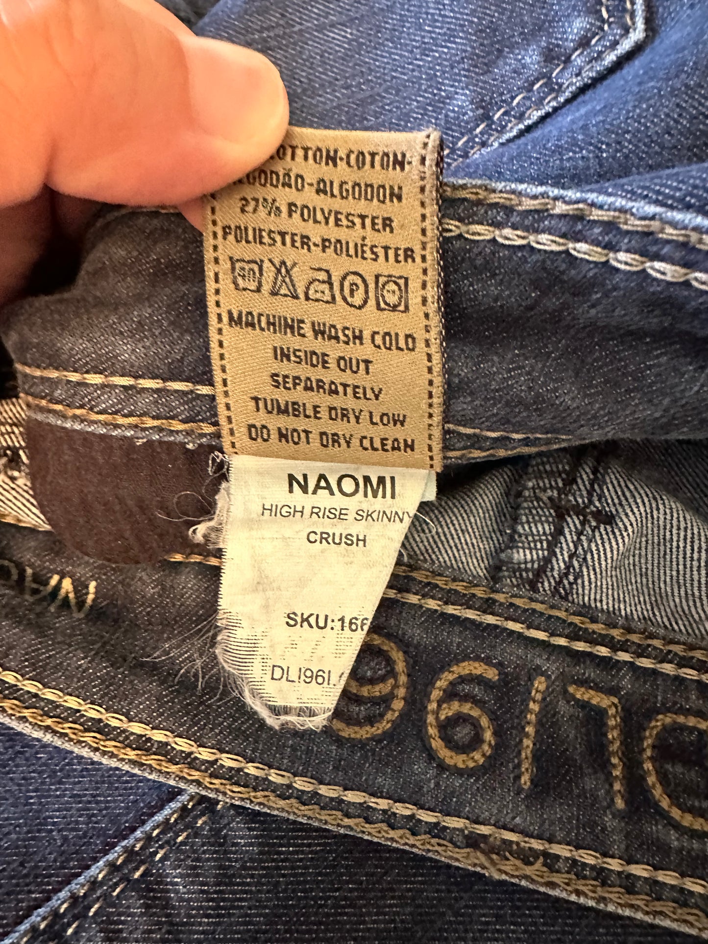 DL1961 Naomi High Rise Skinny Jeans in Crush Dark Wash | Size 29