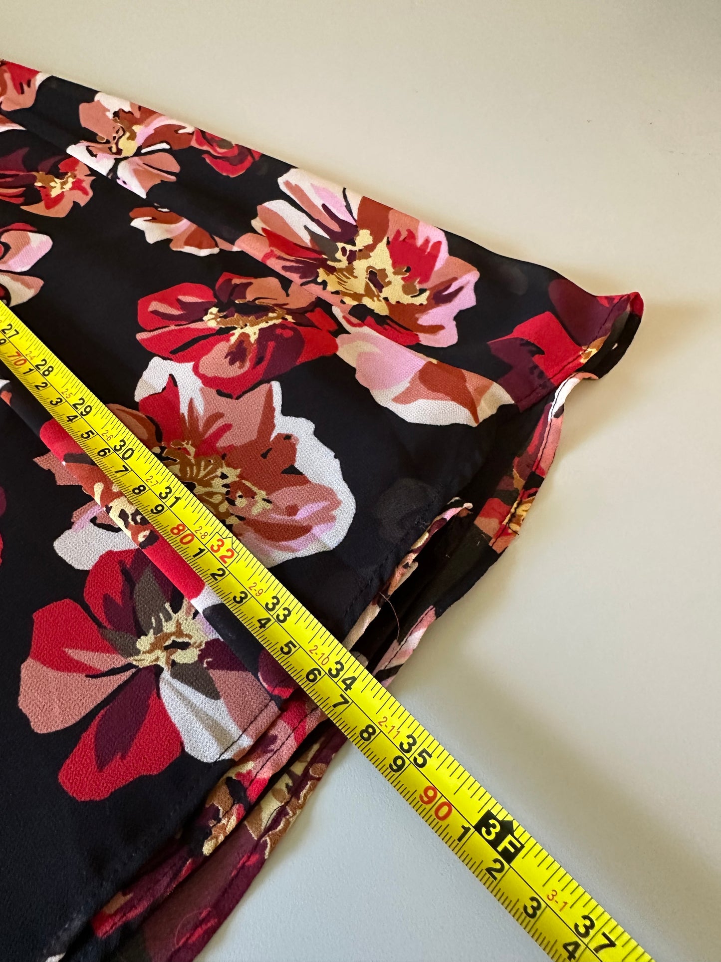 Madewell Floral V-Neck Flutter Sleeve Mini Dress | Size 4