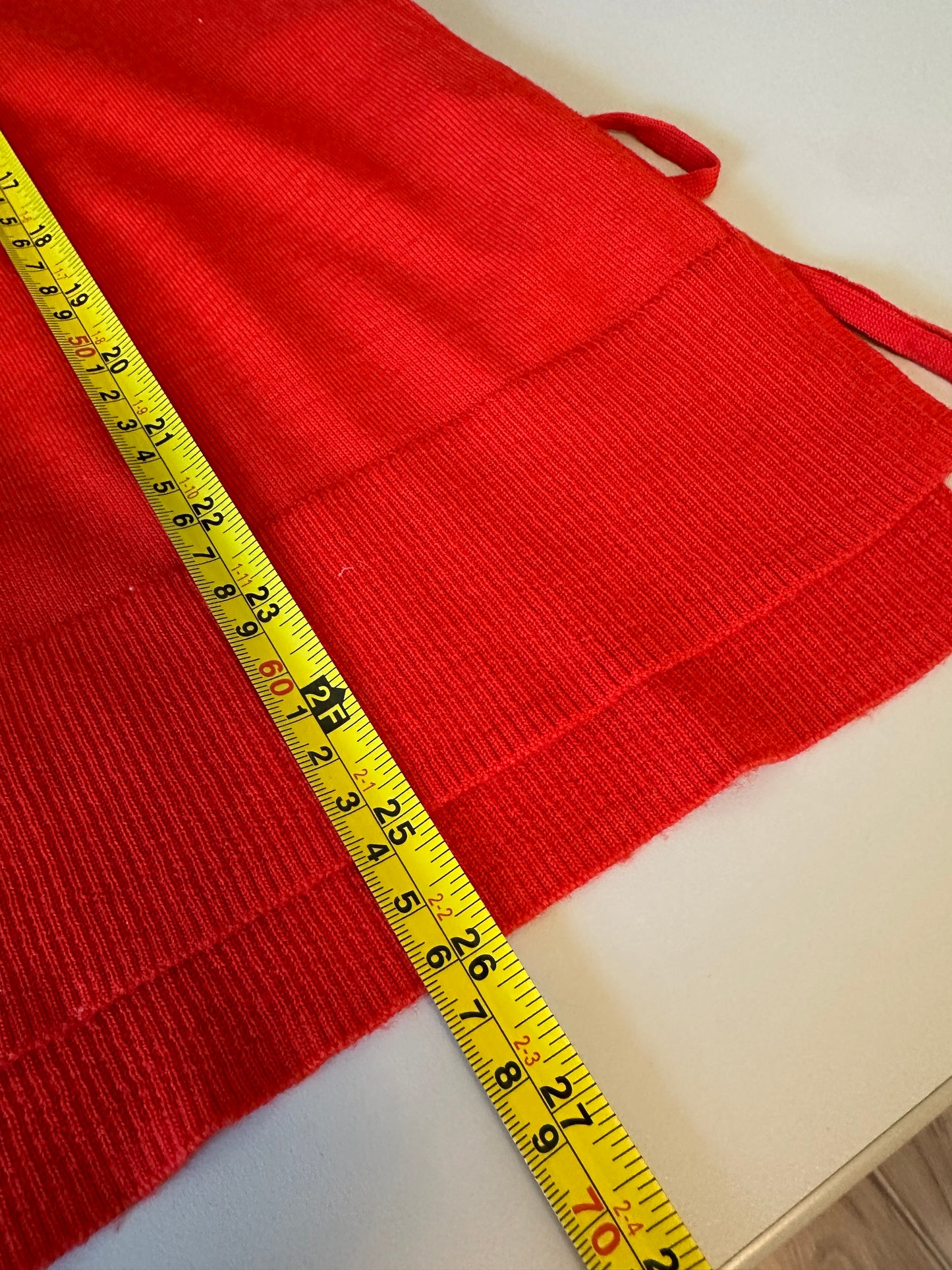 J. Crew Red 100% Merino Wool Side Tie Sweater | Size Medium